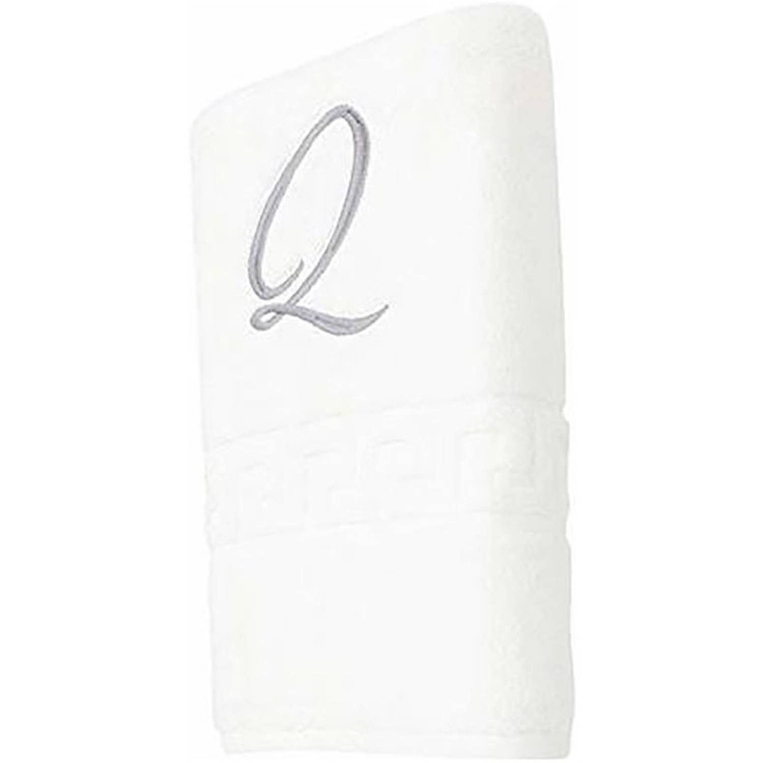 Personalized For You Cotton White Q Embroidery Bath Towel 70*140 cm Personalized For You Cotton White Q Embroidery Bath Towel 70*140 cm