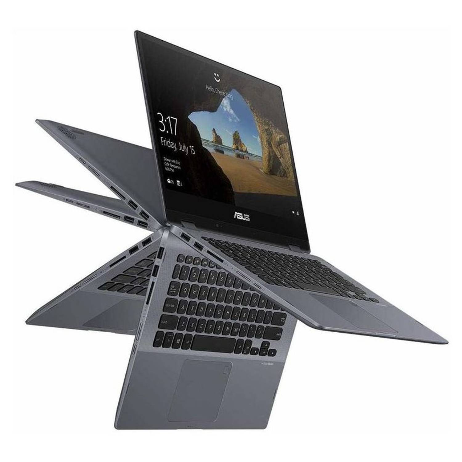 Asus VivoBook Flip 14 TP412FA-EC357T Convertible Touch Laptop - Core i5 1.6GHz 8GB 256GB Shared Win10 14inch FHD Star Grey English/Arabic Keyboard Asus VivoBook Flip 14 TP412FA-EC357T Convertible Touch Laptop - Core i5 1.6GHz 8GB 256GB Shared Win10 14inch FHD Star Grey English/Arabic Keyboard