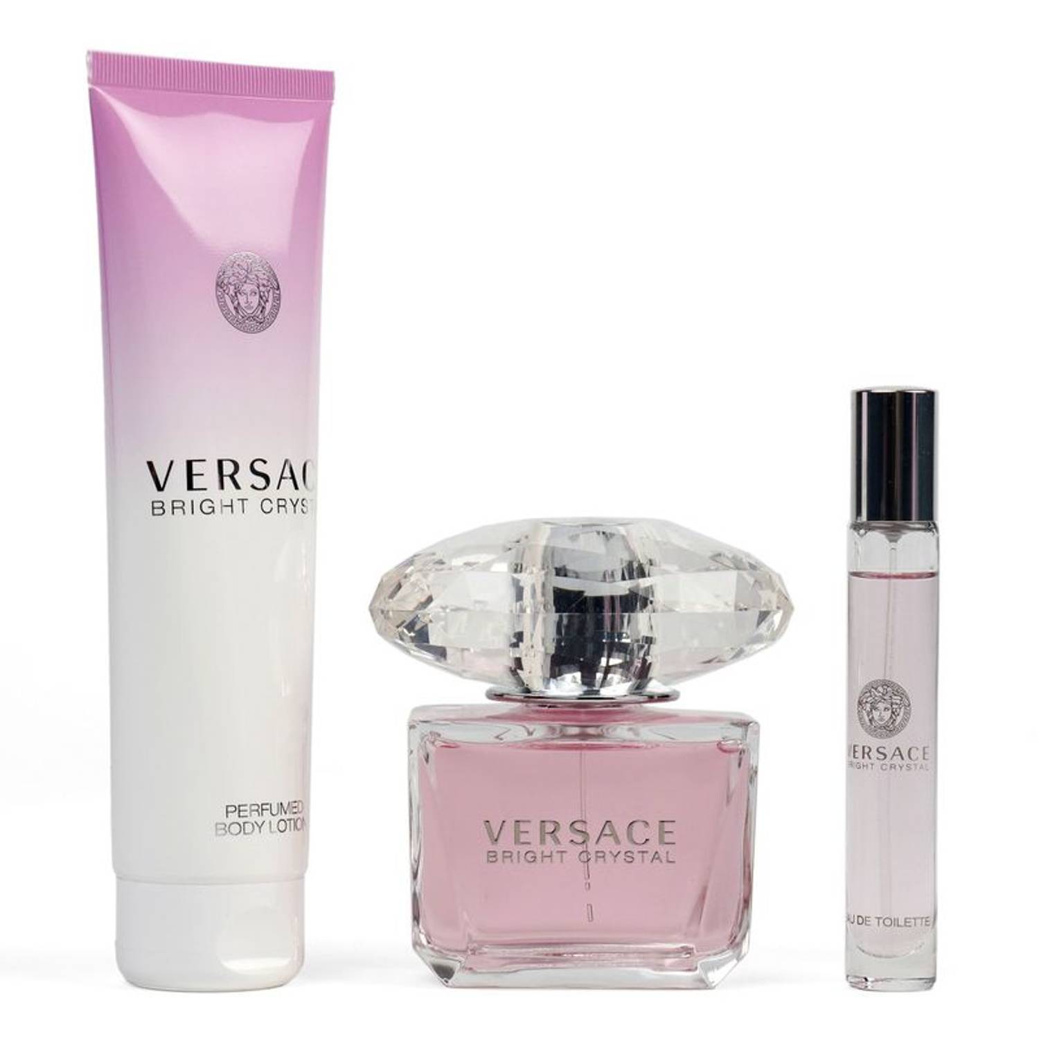 Versace Bright Crystal Perfume Gift Set For Women 90ml+150ml+10ml Eau de Toilette Versace Bright Crystal Perfume Gift Set For Women 90ml+150ml+10ml Eau de Toilette