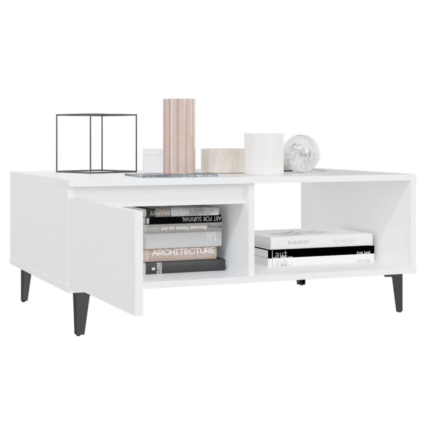 vidaXL Coffee Table White 90x60x35 cm Engineered Wood vidaXL Coffee Table White 90x60x35 cm Engineered Wood