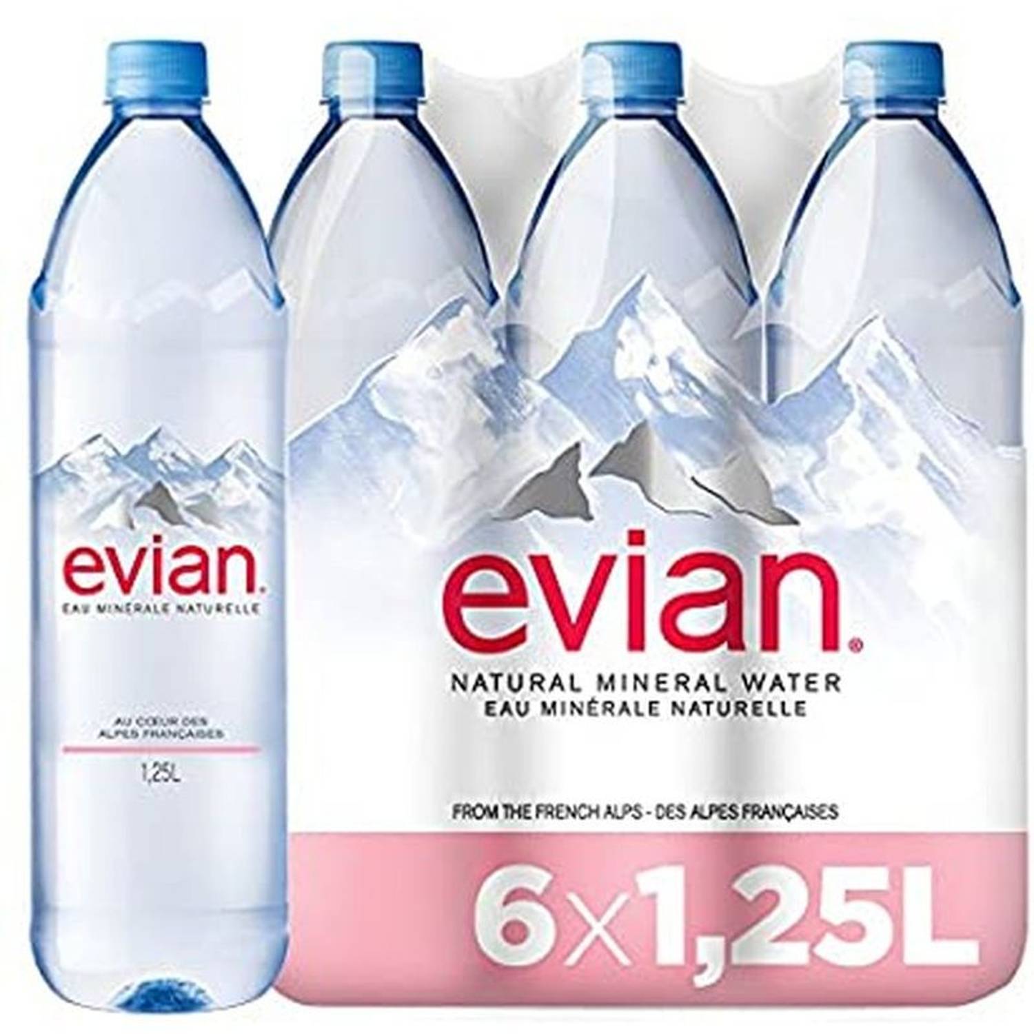 Evian Natural Mineral Water 1.25L Pack Of 6 Evian Natural Mineral Water 1.25L Pack Of 6
