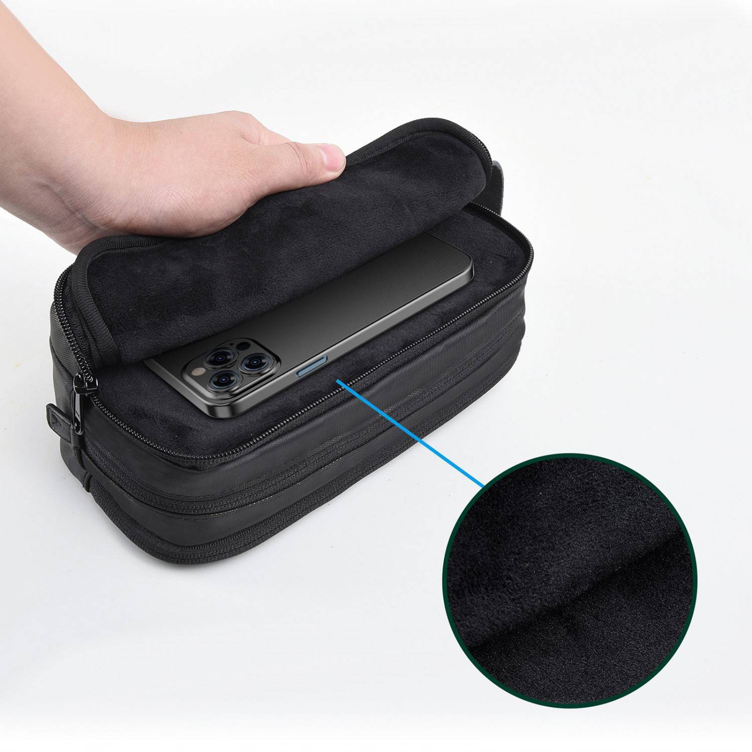 Green Lion Travel Toiletry Bag, Pu Fabric Waterproof Kit For Men And Women, Double Zipper Electronic Accessories & Toiletry Organizer Bag To Keep Grooming Essentials Organized - Black Green Lion Travel Toiletry Bag, Pu Fabric Waterproof Kit For Men And Women, Double Zipper Electronic Accessories & Toiletry Organizer Bag To Keep Grooming Essentials Organized - Black