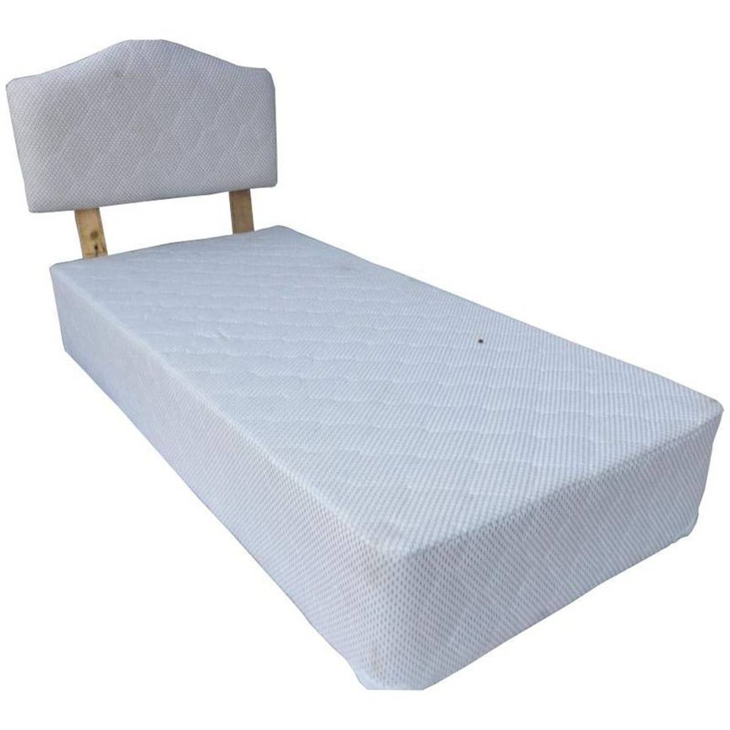 Deep Sleep Divan Bed with Headboard with Spring Pillow Top Mattress 100x200cm Deep Sleep Divan Bed with Headboard with Spring Pillow Top Mattress 100x200cm