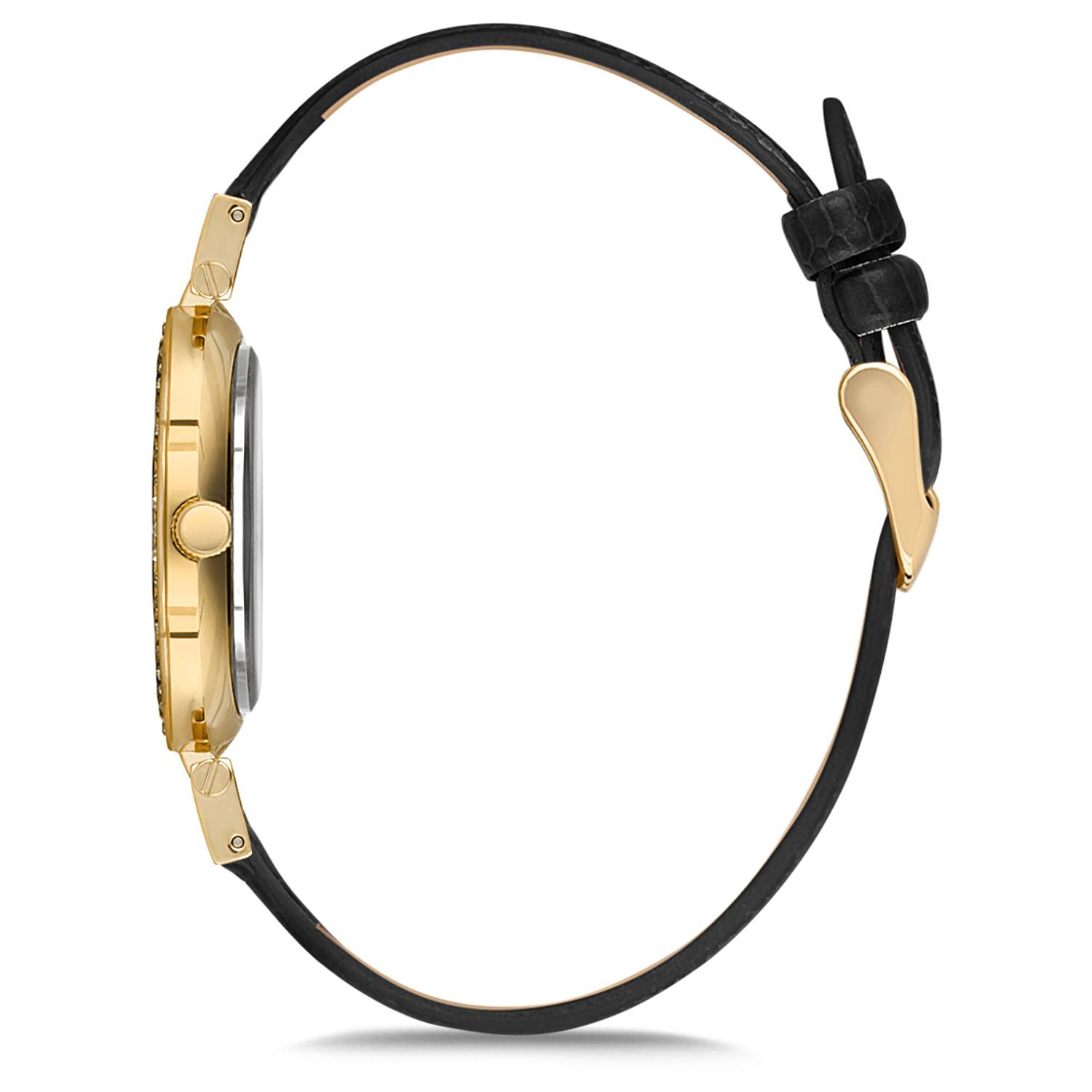 Omax Sunset Series Black Leather Analog Watch For Women SU003G22I Omax Sunset Series Black Leather Analog Watch For Women SU003G22I