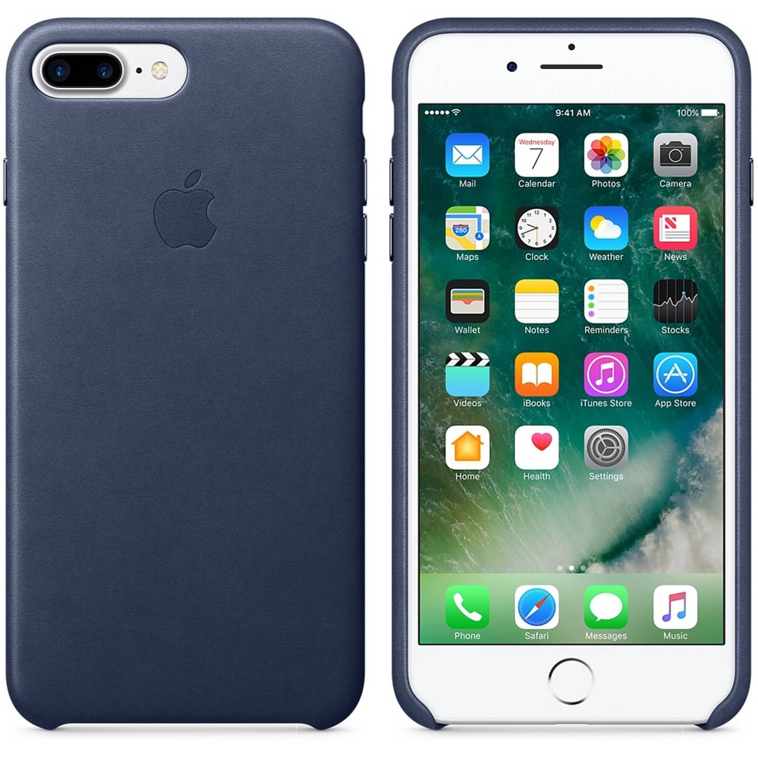 Apple MMYG2ZM/A iphone 7 Plus Leather Case Midnight Blue Apple MMYG2ZM/A iphone 7 Plus Leather Case Midnight Blue