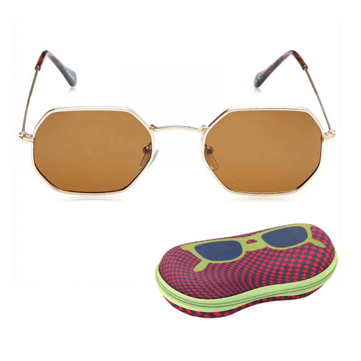 TFL Octagon Shaped Women's Brown Polarized Sunglasses TFL Octagon Shaped Women's Brown Polarized Sunglasses