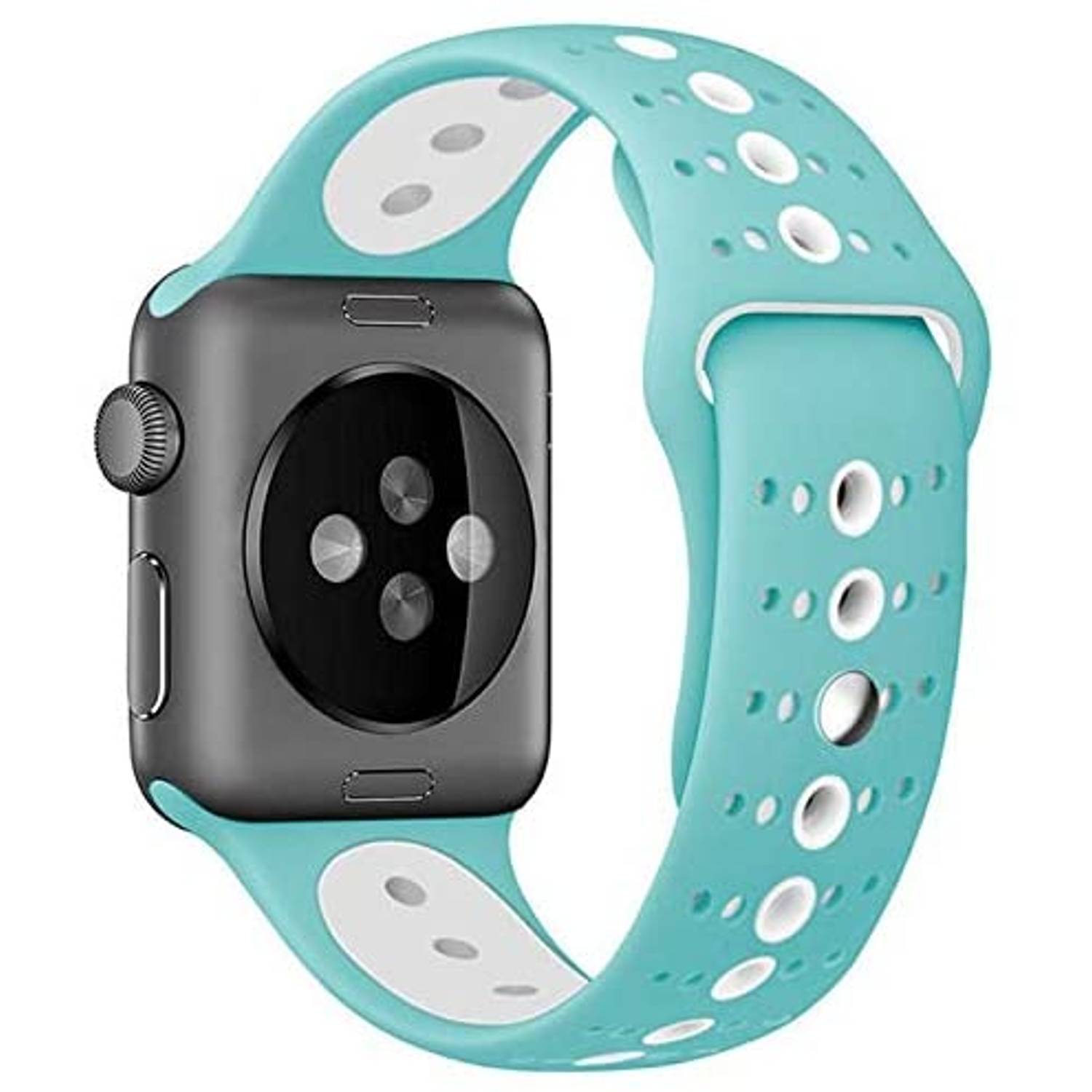 Amerteer Apple watch Band Compatible with Apple Watch Series 1/2/3/4/5/6 Green & White 42/44mm Amerteer Apple watch Band Compatible with Apple Watch Series 1/2/3/4/5/6 Green & White 42/44mm