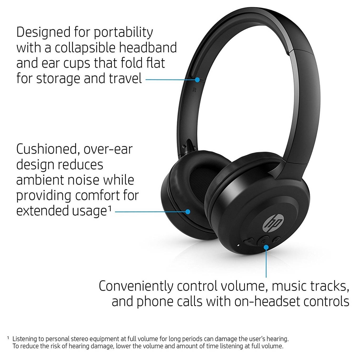 HP 1SH06AA Pavilion 600 Bluetooth Headset Black HP 1SH06AA Pavilion 600 Bluetooth Headset Black