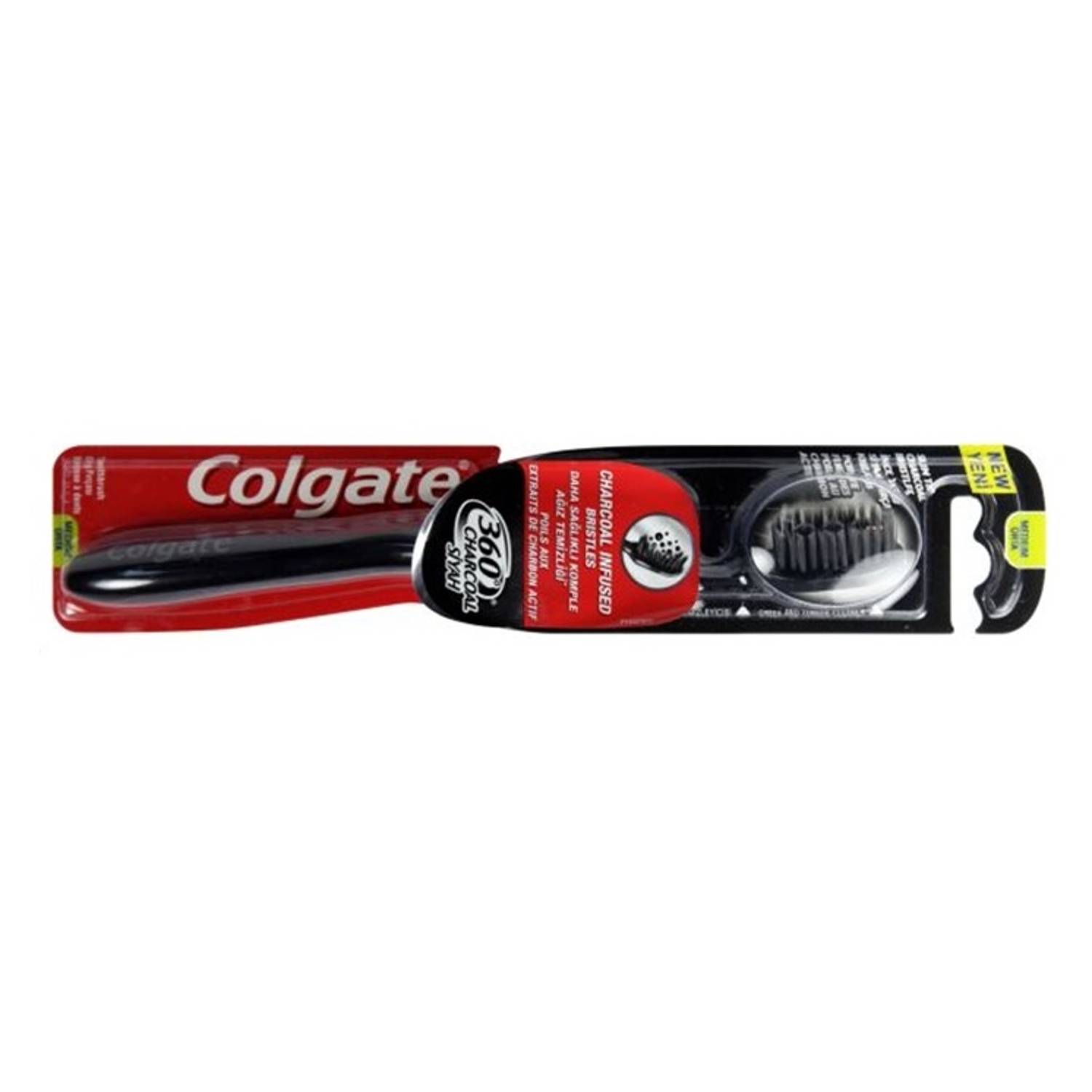 Colgate 360 Black Charcoal Toothbrush - Medium Colgate 360 Black Charcoal Toothbrush - Medium