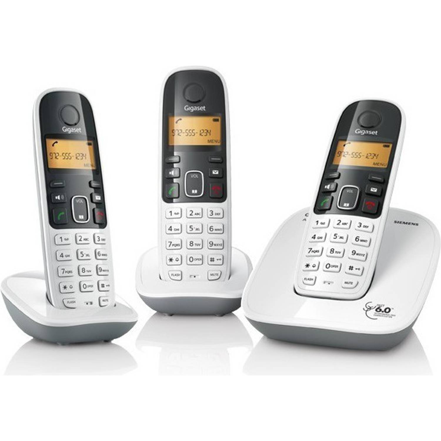 Gigaset A490TRIO Cordless Telephone White Gigaset A490TRIO Cordless Telephone White
