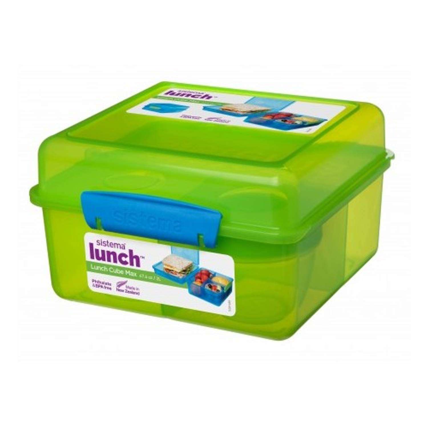 Sistema Lunch Cube Max with Yogurt Pot Lunch Box 2L Sistema Lunch Cube Max with Yogurt Pot Lunch Box 2L