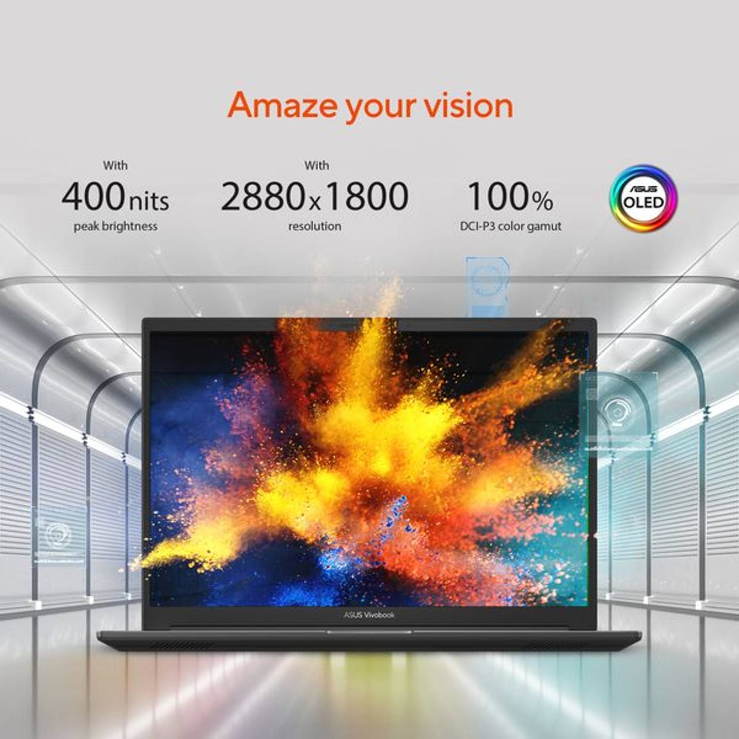 لابتوب أسوس فيفوبوك برو 14X OLED (N7400) N7400PC-OLED007W بمعالج i7 الجيل 11 بتردد 3.30 جيجاهرتز وذاكرة 16 جيجا وسعة 1 تيرا وويندوز 11 وشاشة OLED مقاس 14 ولوحة مفاتيح إنجليزية/عربية ولون رمادي - إصدار الشرق الأوسط لابتوب أسوس فيفوبوك برو 14X OLED (N7400) N7400PC-OLED007W بمعالج i7 الجيل 11 بتردد 3.30 جيجاهرتز وذاكرة 16 جيجا وسعة 1 تيرا وويندوز 11 وشاشة OLED مقاس 14 ولوحة مفاتيح إنجليزية/عربية ولون رمادي - إصدار الشرق الأوسط