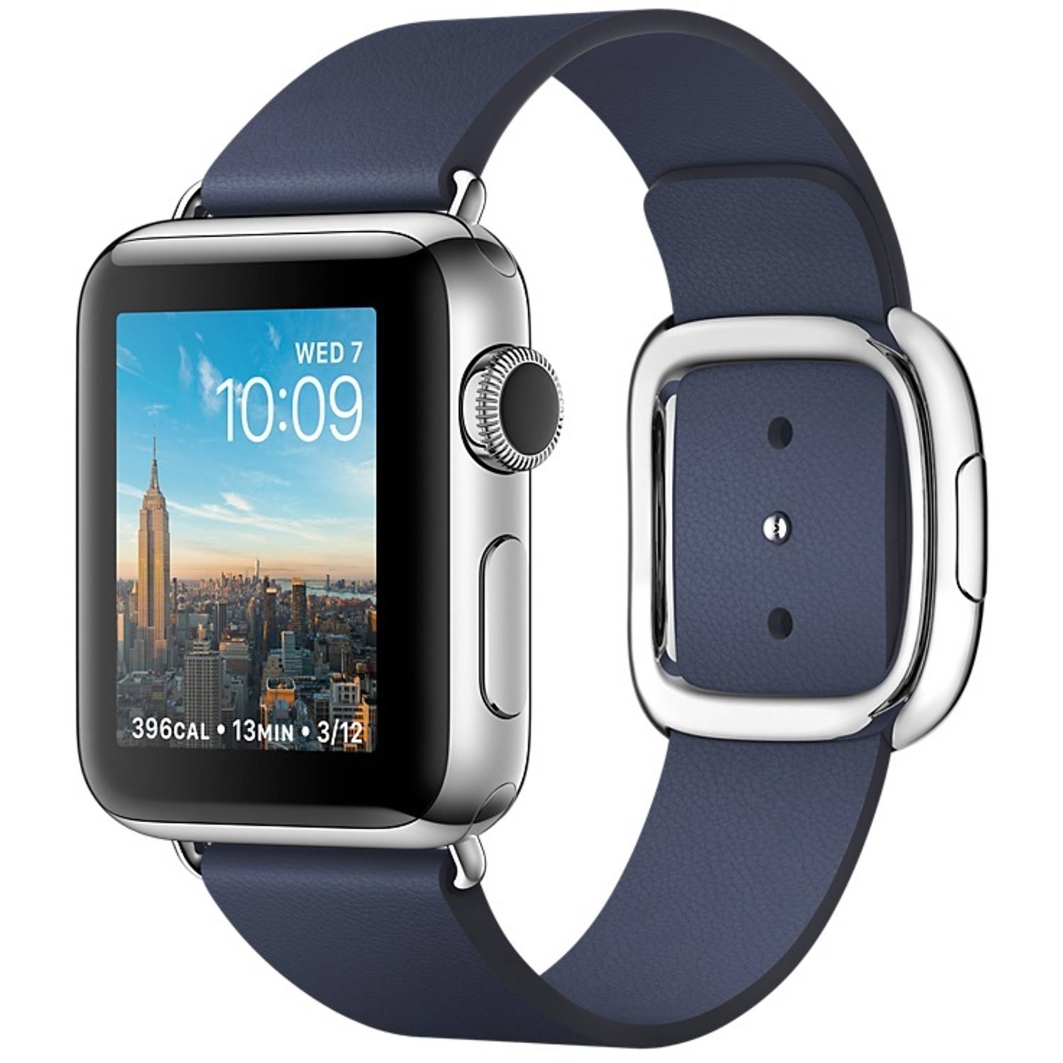 Apple Watch Series 2 - 38mm Stainless Steel Case with Midnight Blue Modern Buckle Medium Apple Watch Series 2 - 38mm Stainless Steel Case with Midnight Blue Modern Buckle Medium
