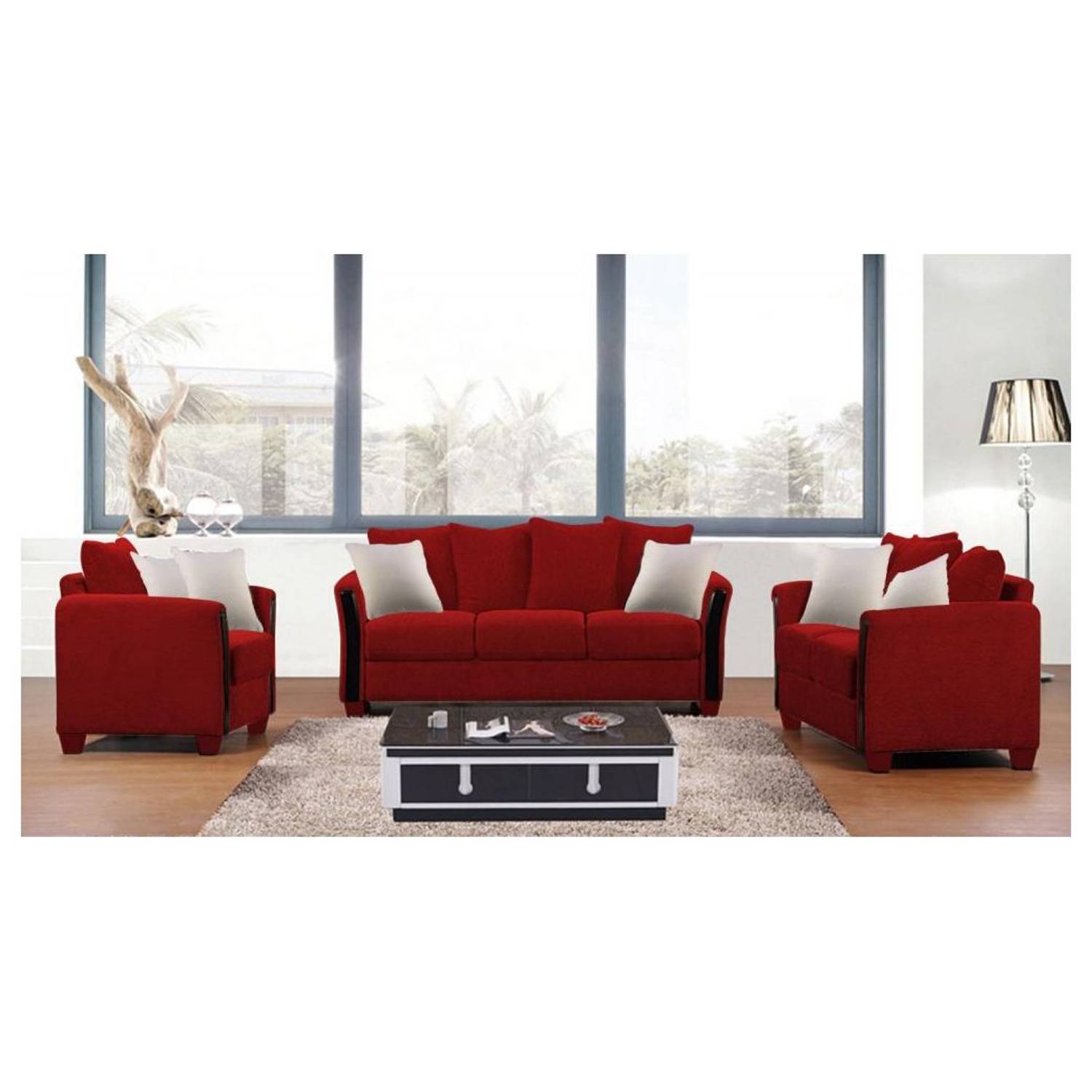 Galaxy Design Euro 3+2+1 Seater Sofa Set Red Wine Galaxy Design Euro 3+2+1 Seater Sofa Set Red Wine