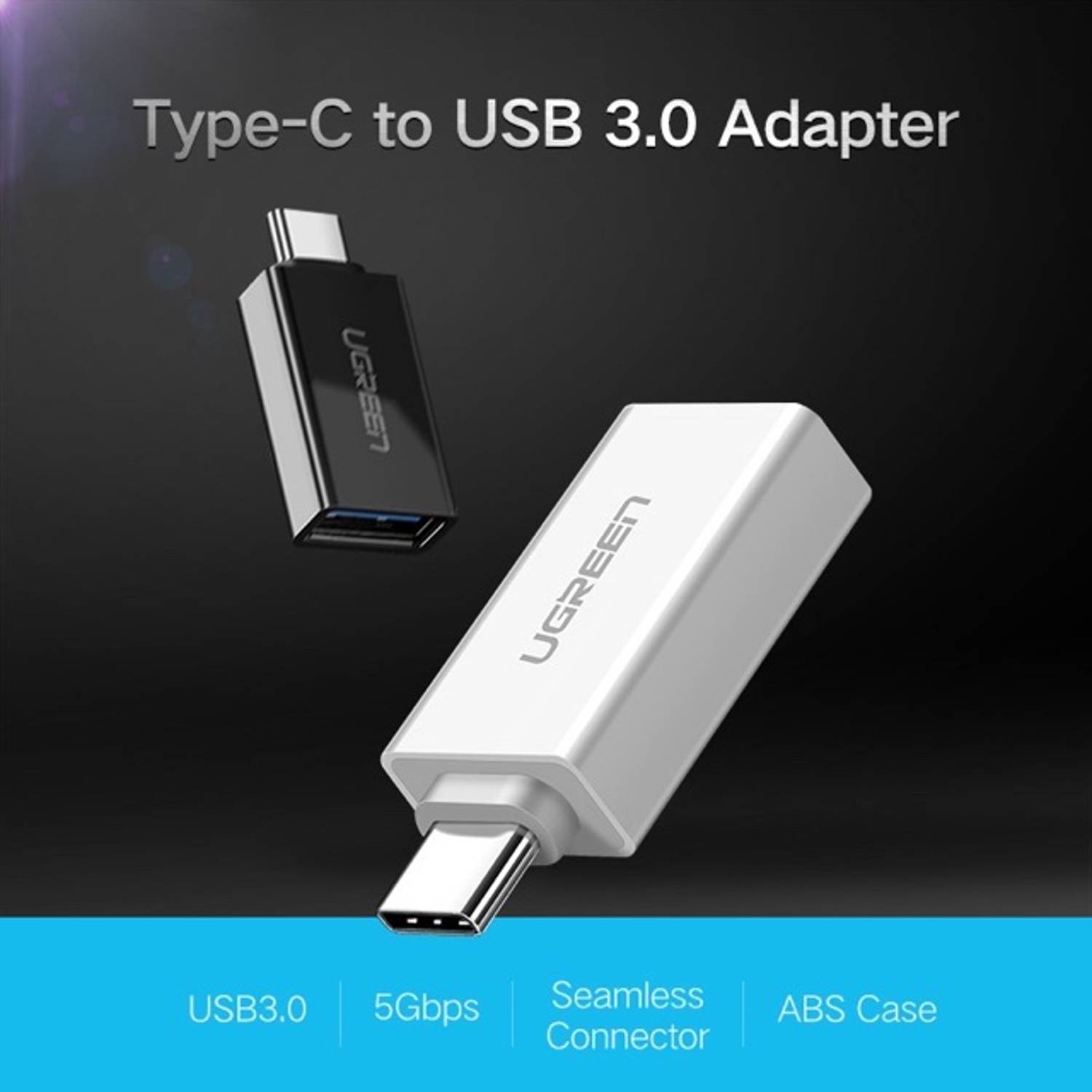 Ugreen Usb-C To Usb 3.0 A Female Adapter Black 20808 Ugreen Usb-C To Usb 3.0 A Female Adapter Black 20808