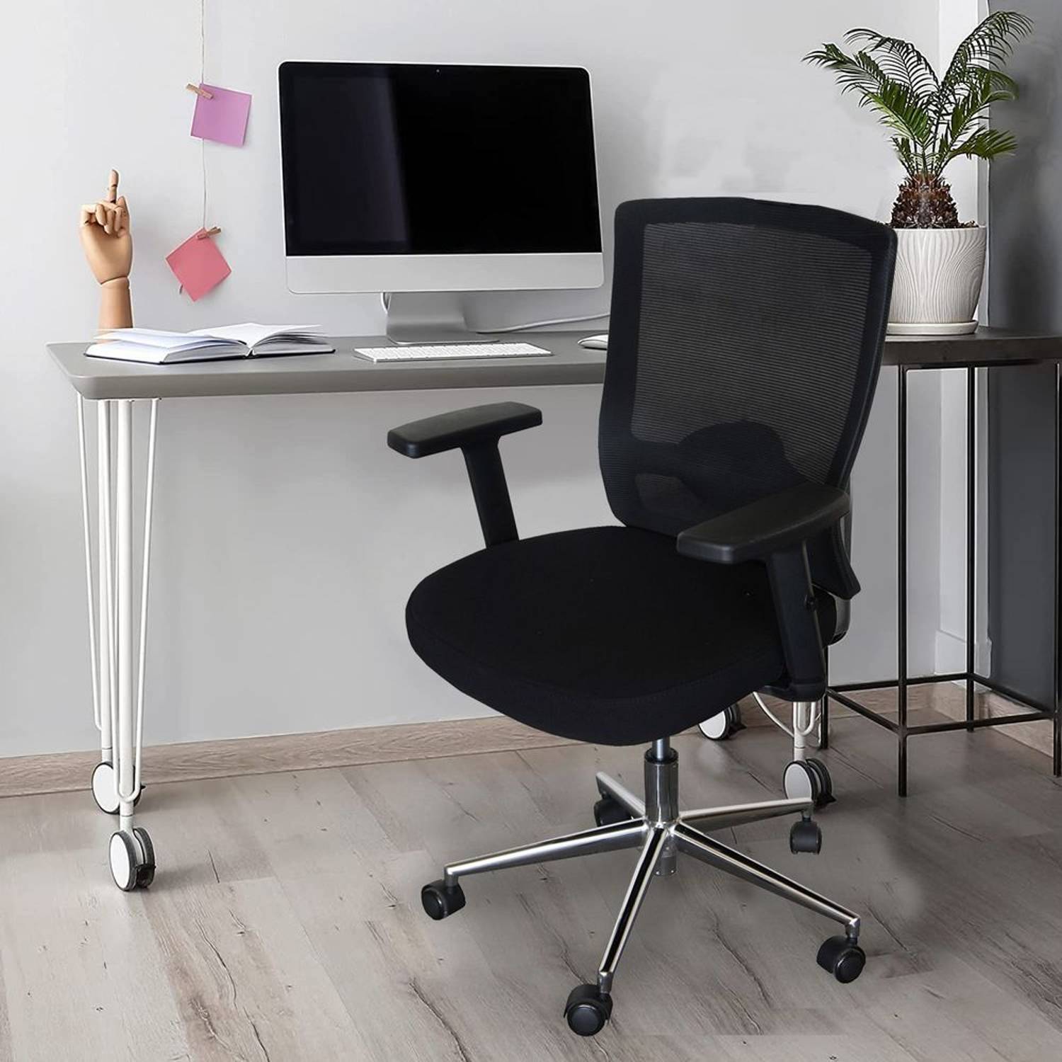 Mahmayi Sleekline T01B Office Chair Mesh Ergonomic Chair For Office Cabin, Bay, Cubicle Swivel Castor Wheels Adjustable Office Chair With Headrest (Medium Back) Mahmayi Sleekline T01B Office Chair Mesh Ergonomic Chair For Office Cabin, Bay, Cubicle Swivel Castor Wheels Adjustable Office Chair With Headrest (Medium Back)