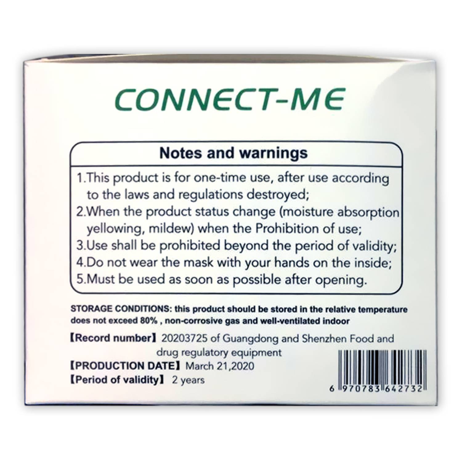 Connect-Me Disposable Respirator 3ply Face Masks 50pcs Box Connect-Me Disposable Respirator 3ply Face Masks 50pcs Box
