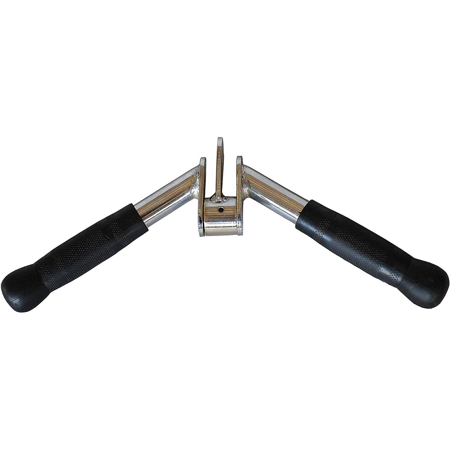 ULTIMAX V-Shaped Bar Press Down Bar V-bar Cable Attachments Multi Gym Attachment Pro Tricep V-Bar Handgrips & Revolving Hanger ULTIMAX V-Shaped Bar Press Down Bar V-bar Cable Attachments Multi Gym Attachment Pro Tricep V-Bar Handgrips & Revolving Hanger