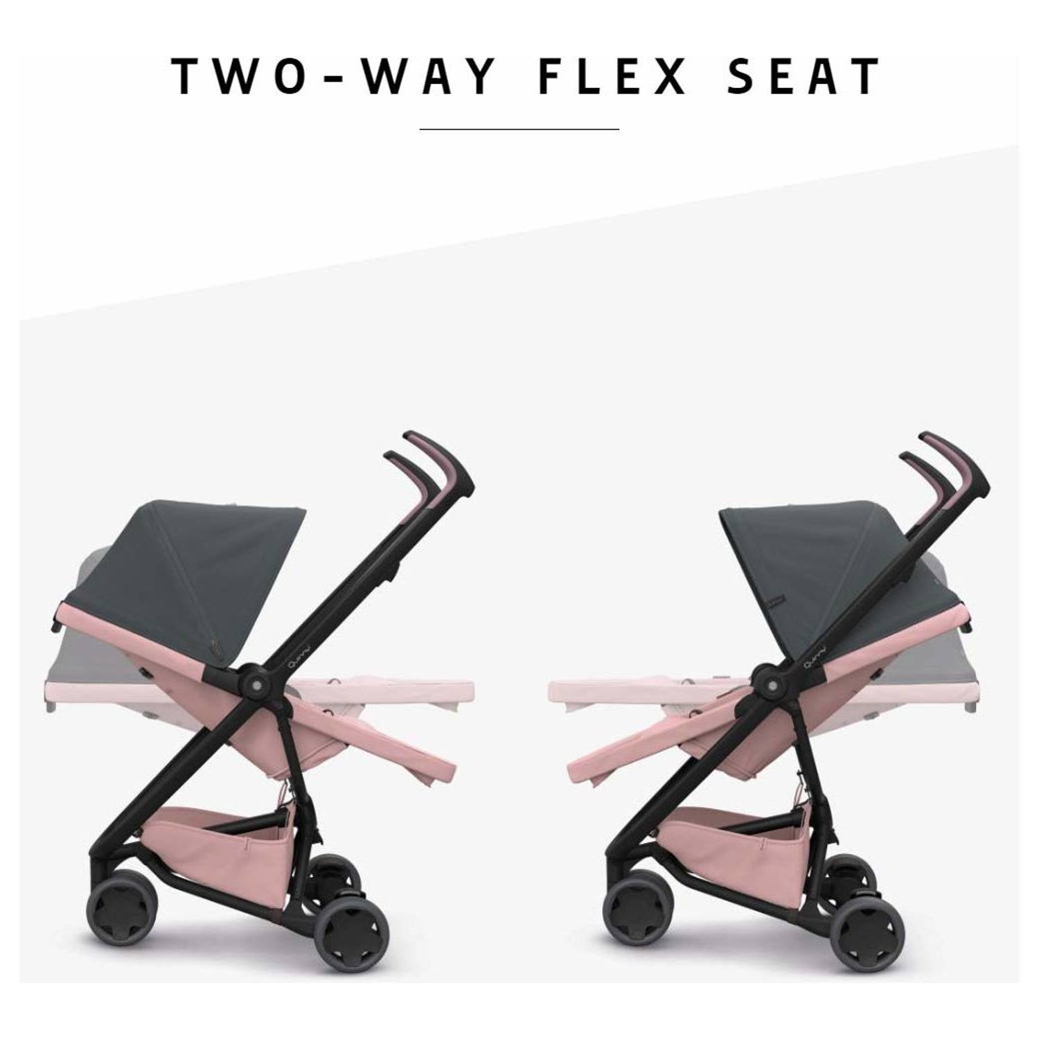 Quinny Zapp Flex Stroller Graphite On Blush Quinny Zapp Flex Stroller Graphite On Blush