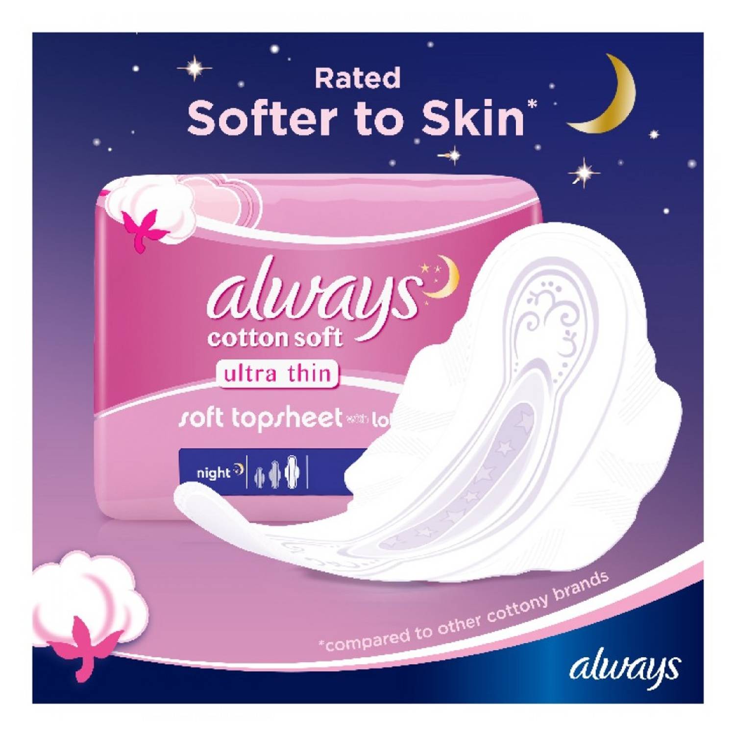 Always 7 Heavy Night Ultra Thin Napkins With Wings Always 7 Heavy Night Ultra Thin Napkins With Wings