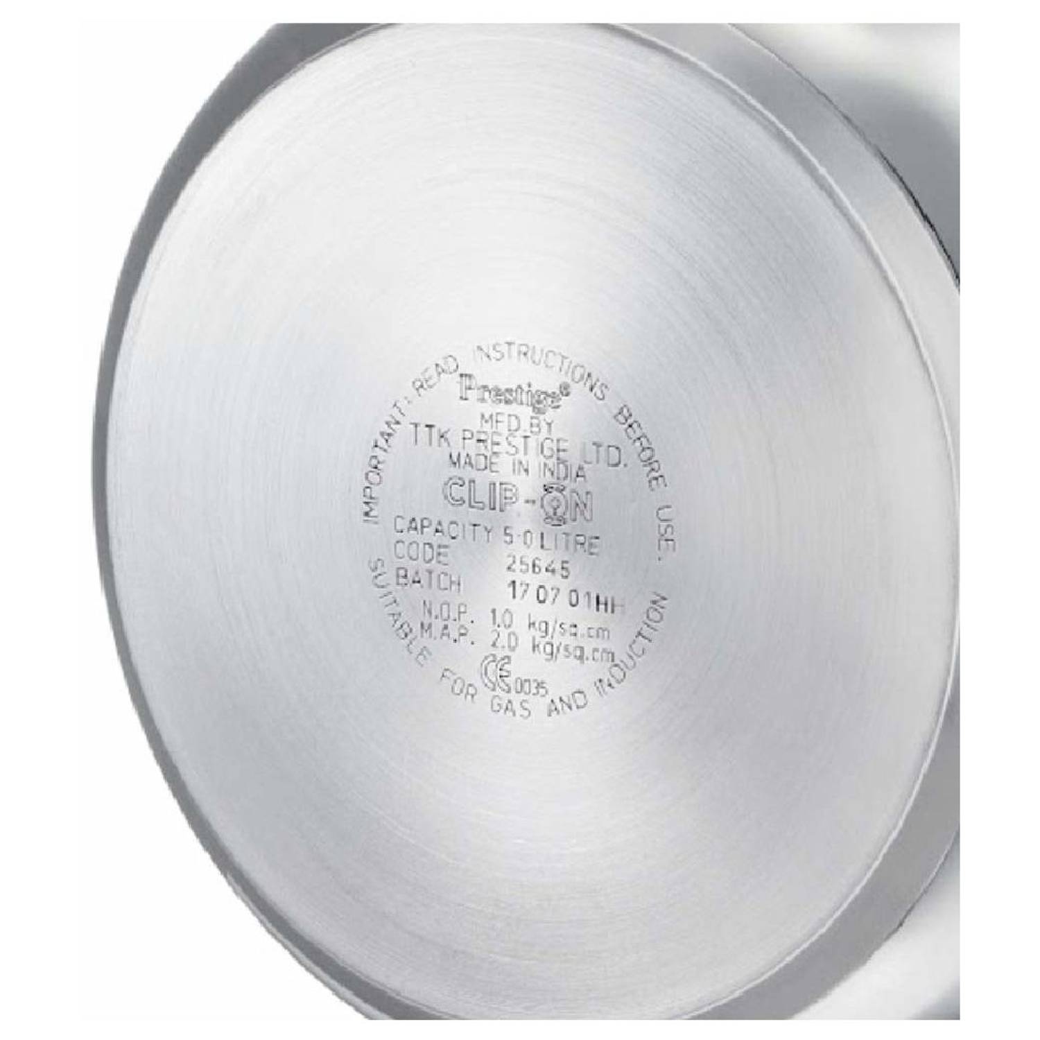 Prestige Popular 5.5 Liters Aluminium Pressure Cooker Prestige Popular 5.5 Liters Aluminium Pressure Cooker