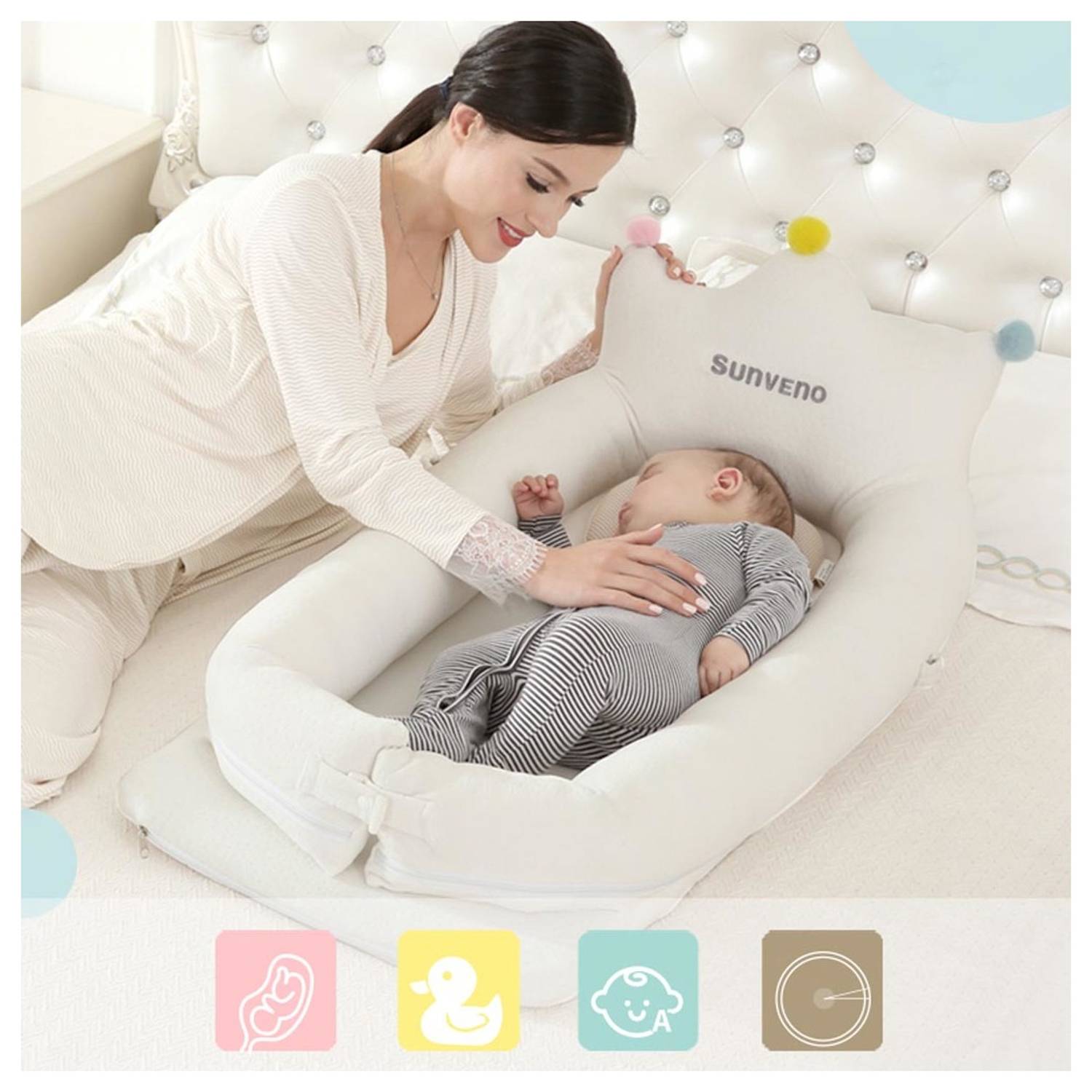 Sunveno All Season Royal Baby Nest White Sunveno All Season Royal Baby Nest White