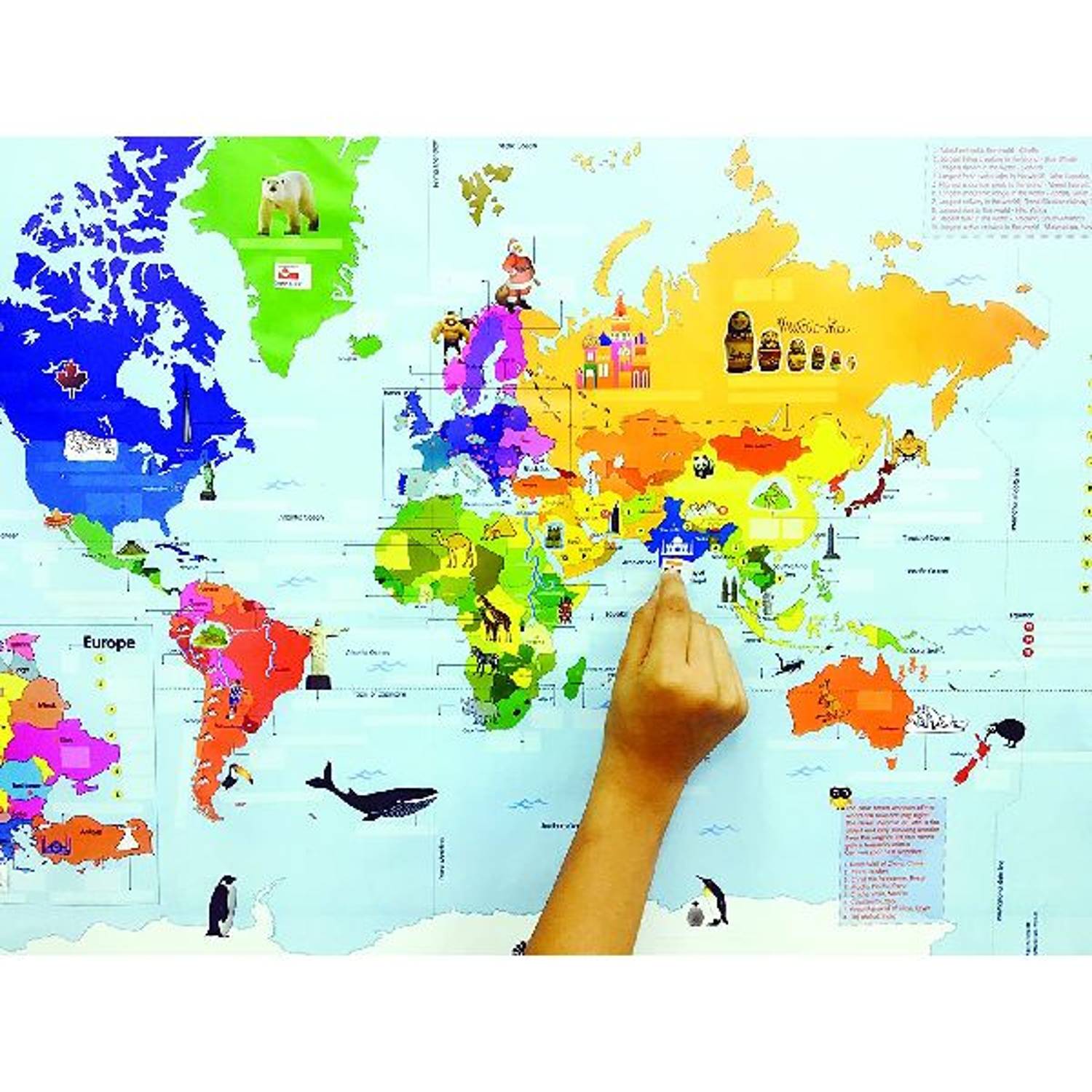 Cocomoco Kids Interactive World Map Kit Cocomoco Kids Interactive World Map Kit