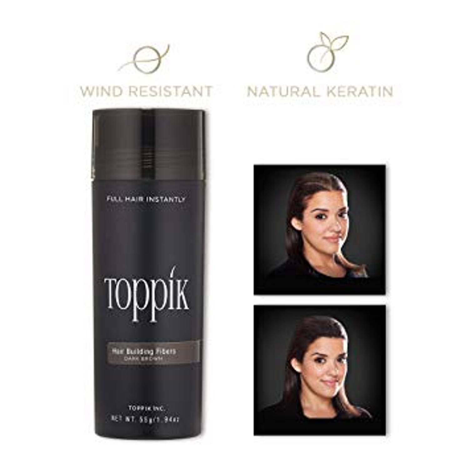 Toppik Hair Building Fibers Dark Brown 55g Toppik Hair Building Fibers Dark Brown 55g