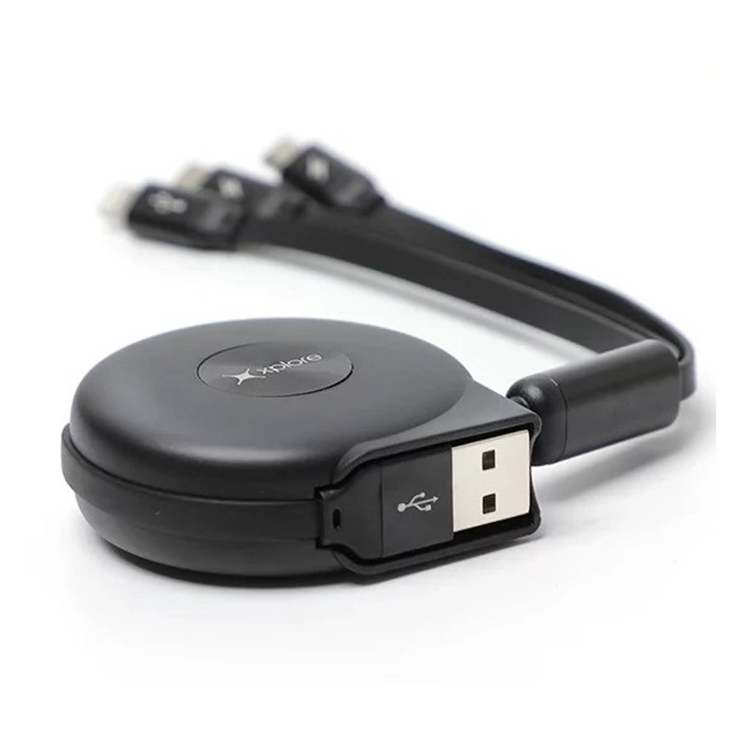 Xplore 3in1 Telescopic Cable (Micro+Lightning+Type C) 1m - Black Xplore 3in1 Telescopic Cable (Micro+Lightning+Type C) 1m - Black