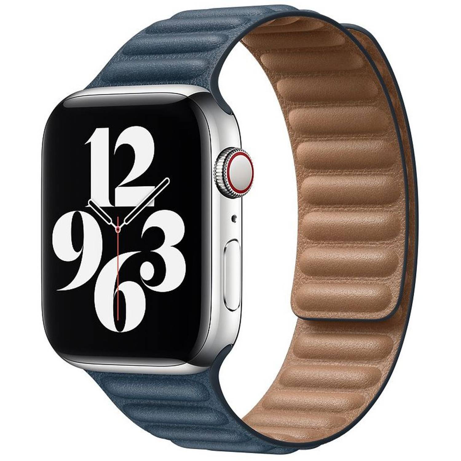 Apple Leather Link 44mm Medium/Large Baltic Blue Apple Leather Link 44mm Medium/Large Baltic Blue
