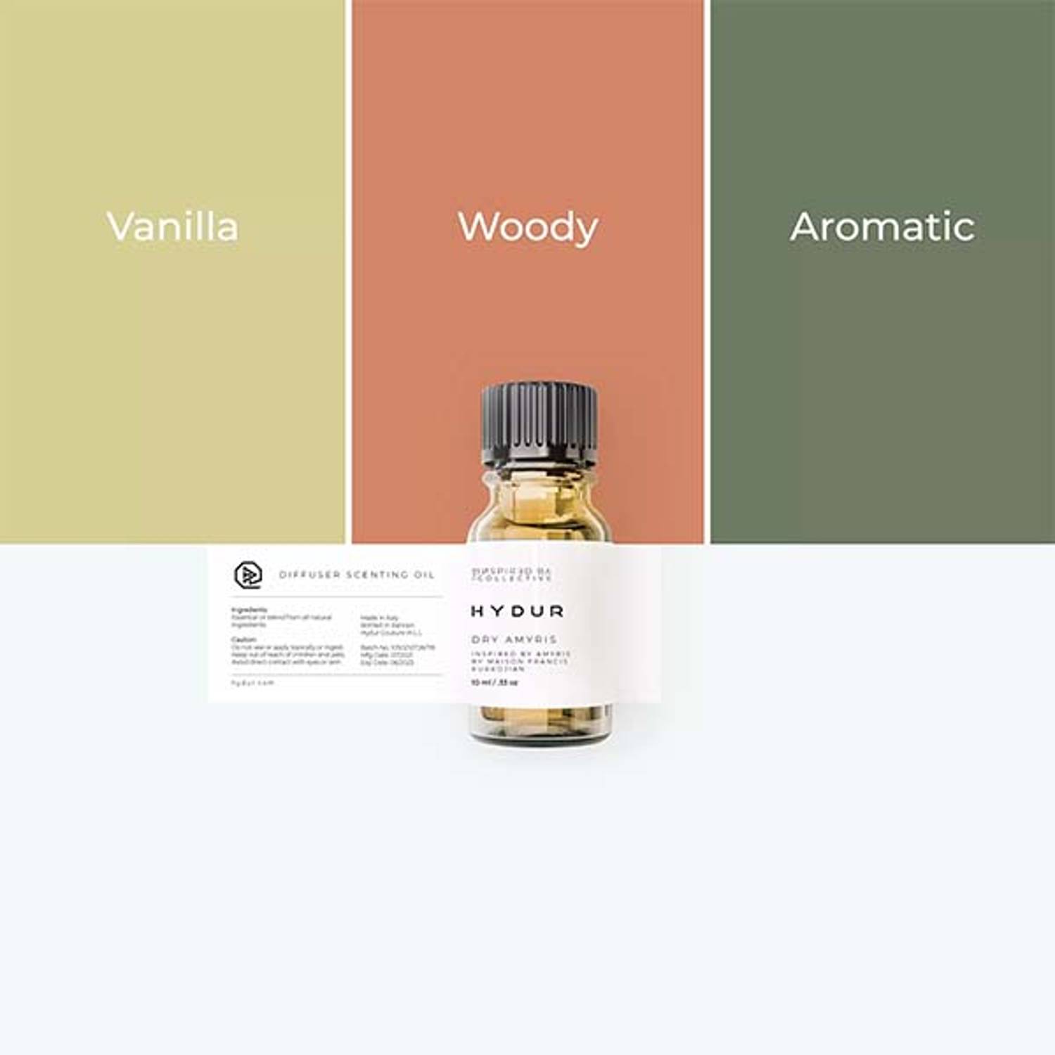 Hydur Dry Amyris Diffuser Scent Oil 10ml Hydur Dry Amyris Diffuser Scent Oil 10ml