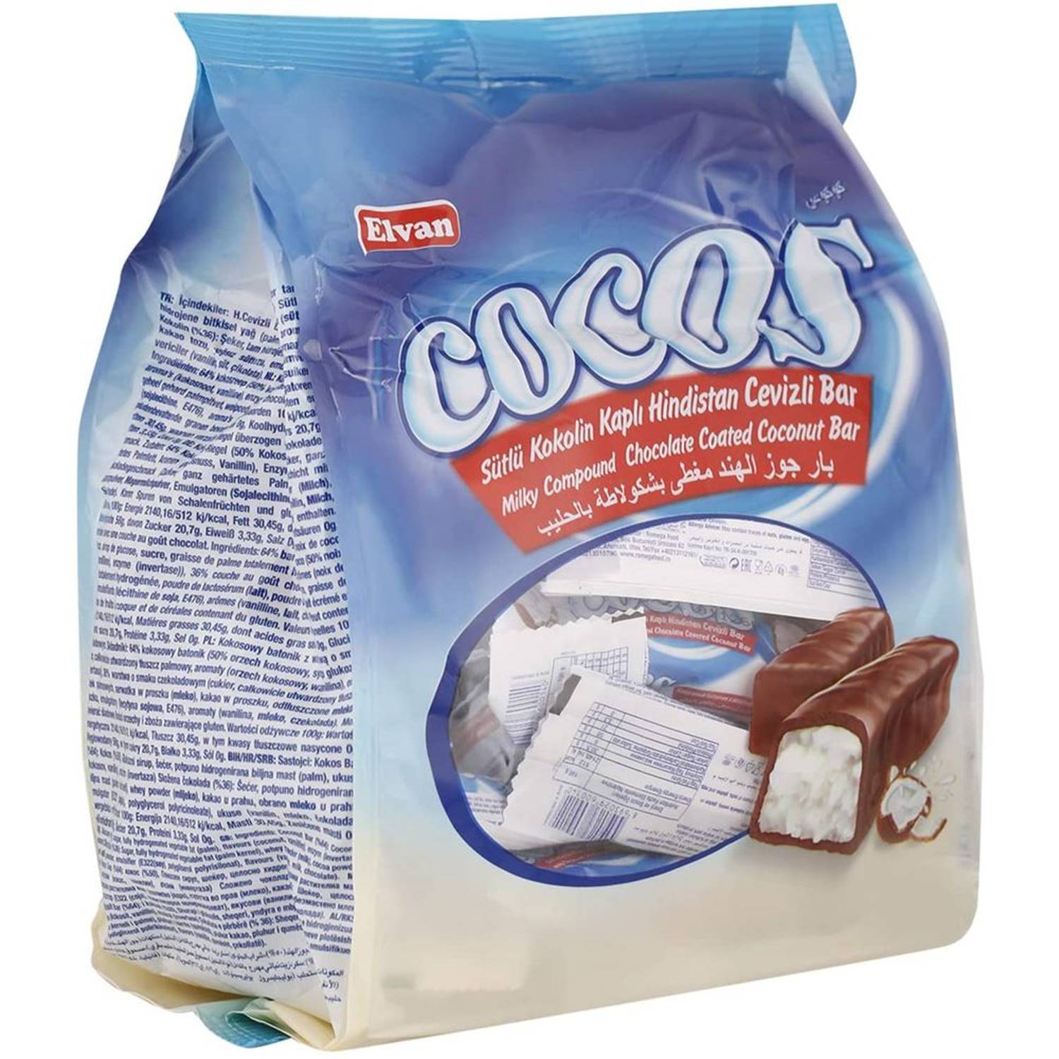Elvan Cocos Bag Coconut Bar 500 gm Elvan Cocos Bag Coconut Bar 500 gm
