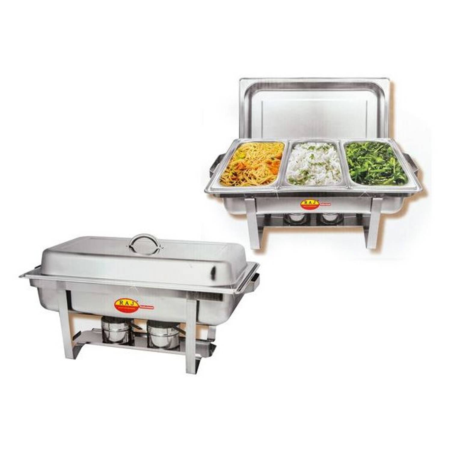 Raj Chafing Dish Rectangular 3Part Raj Chafing Dish Rectangular 3Part