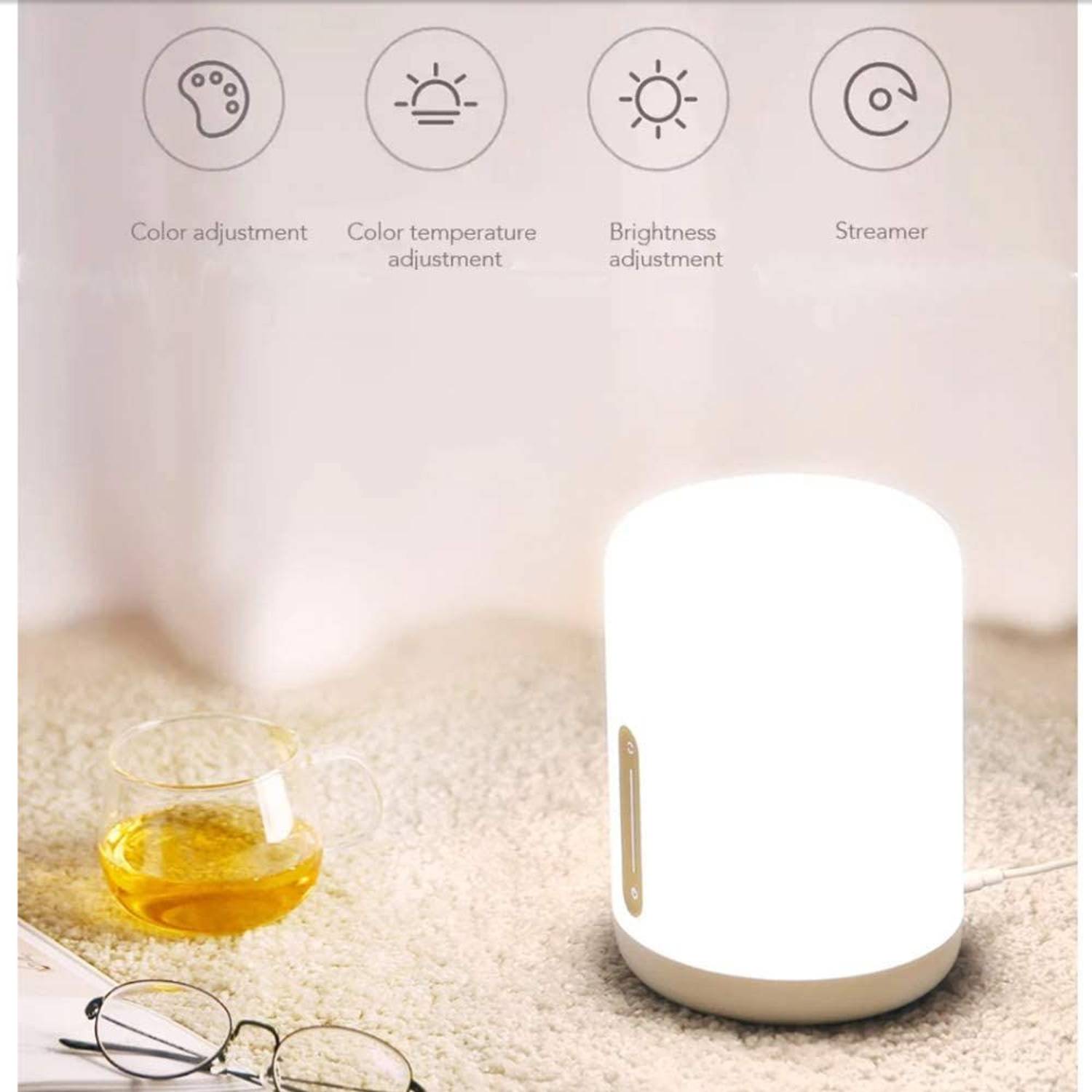 Smart Double Bedside Light Lamp 140*140*200 mm Smart Double Bedside Light Lamp 140*140*200 mm