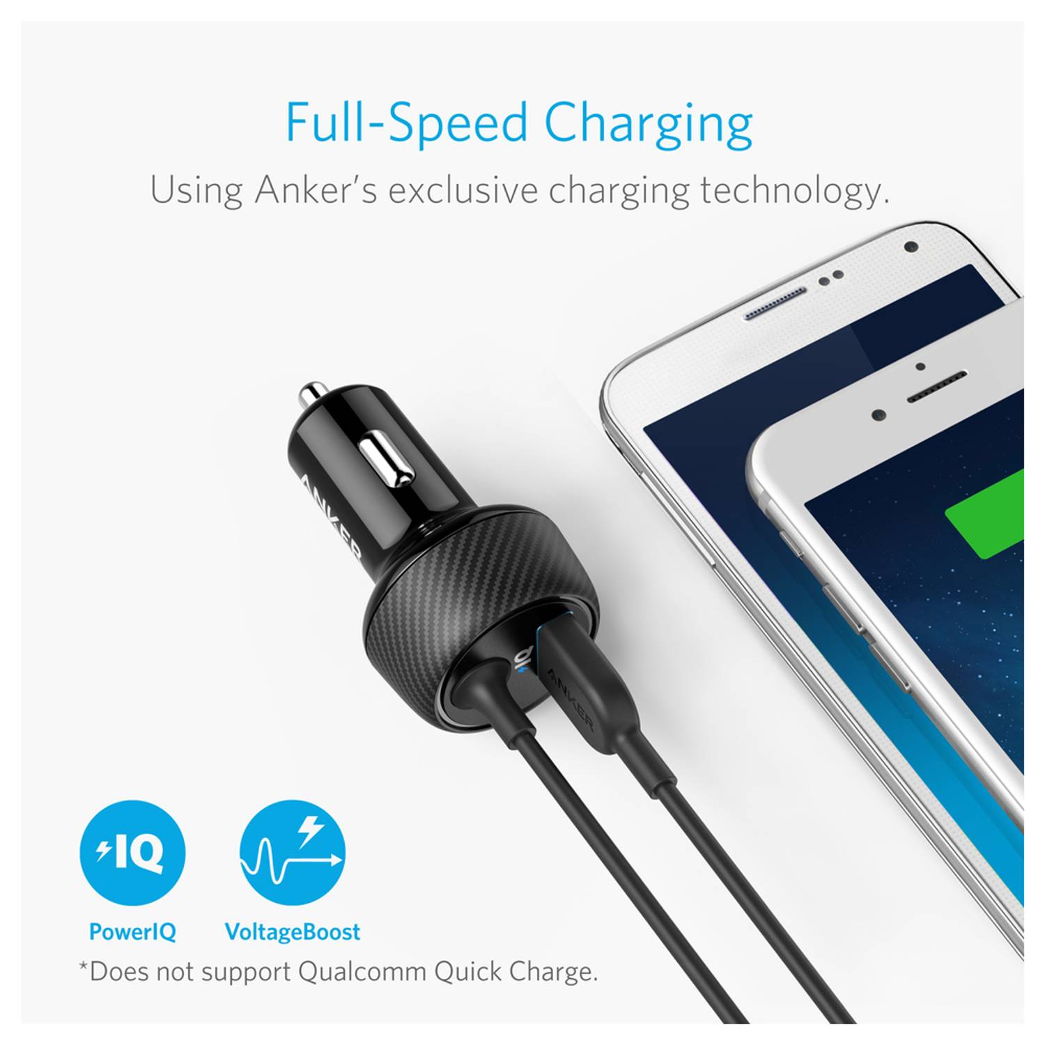 Anker Power Drive 2Port Car Charger With Micro USB Cable 0.9m Black Anker Power Drive 2Port Car Charger With Micro USB Cable 0.9m Black