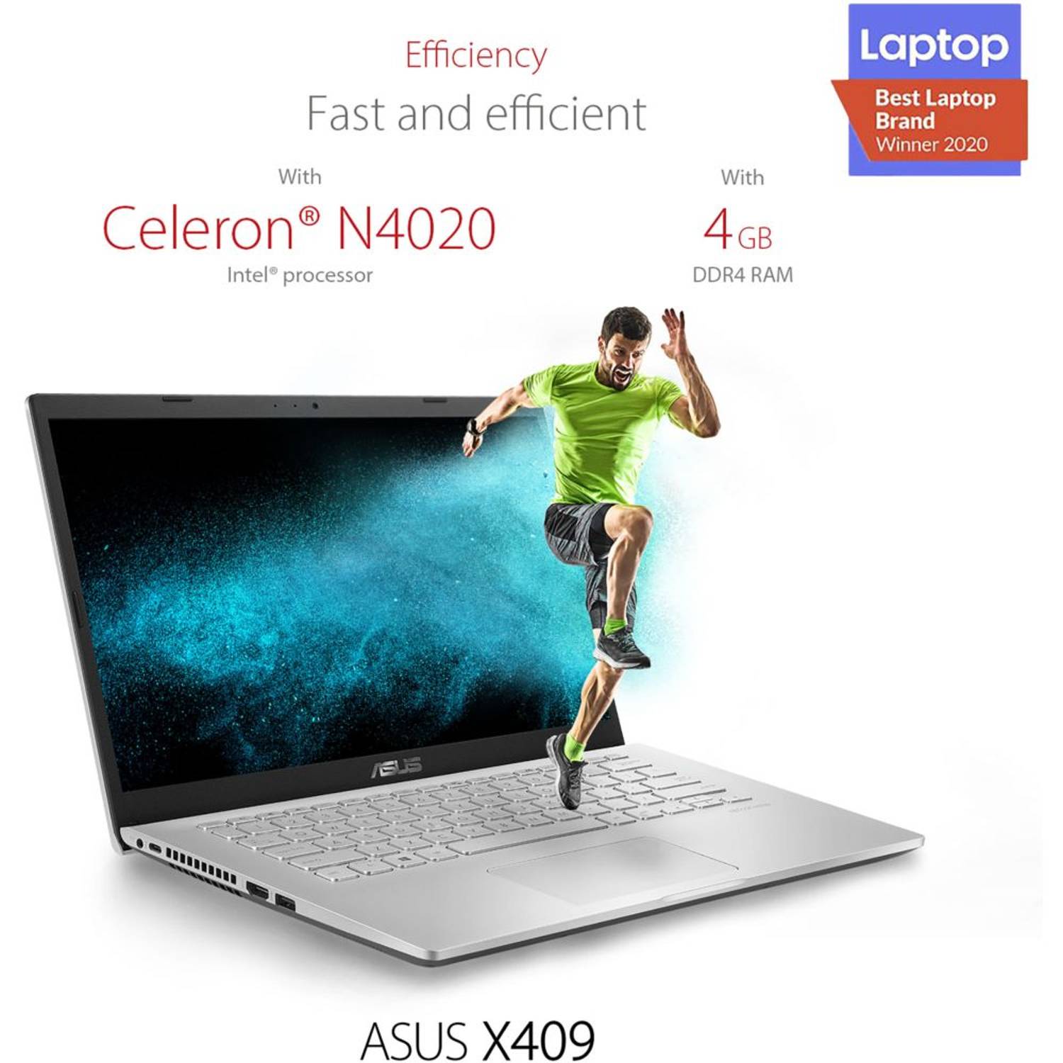 Asus X409MA-BV164T 90NB0Q21 Laptop - Celeron 1.1GHz 4GB 256GB Shared Win10Home 14inch HD Silver English/Arabic Keyboard Asus X409MA-BV164T 90NB0Q21 Laptop - Celeron 1.1GHz 4GB 256GB Shared Win10Home 14inch HD Silver English/Arabic Keyboard