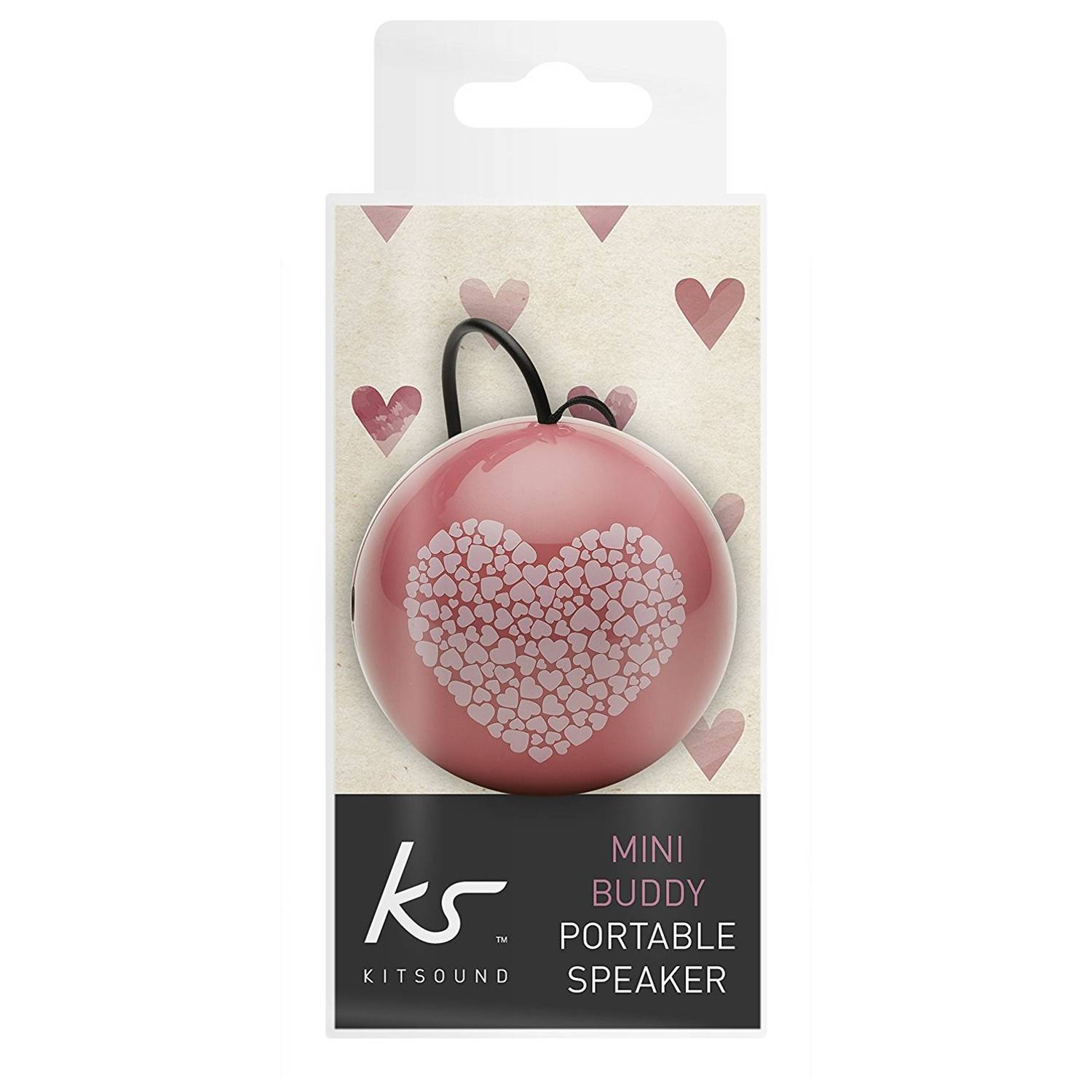 Kitsound Mini Buddy Heart Speaker KSNMBHT Kitsound Mini Buddy Heart Speaker KSNMBHT