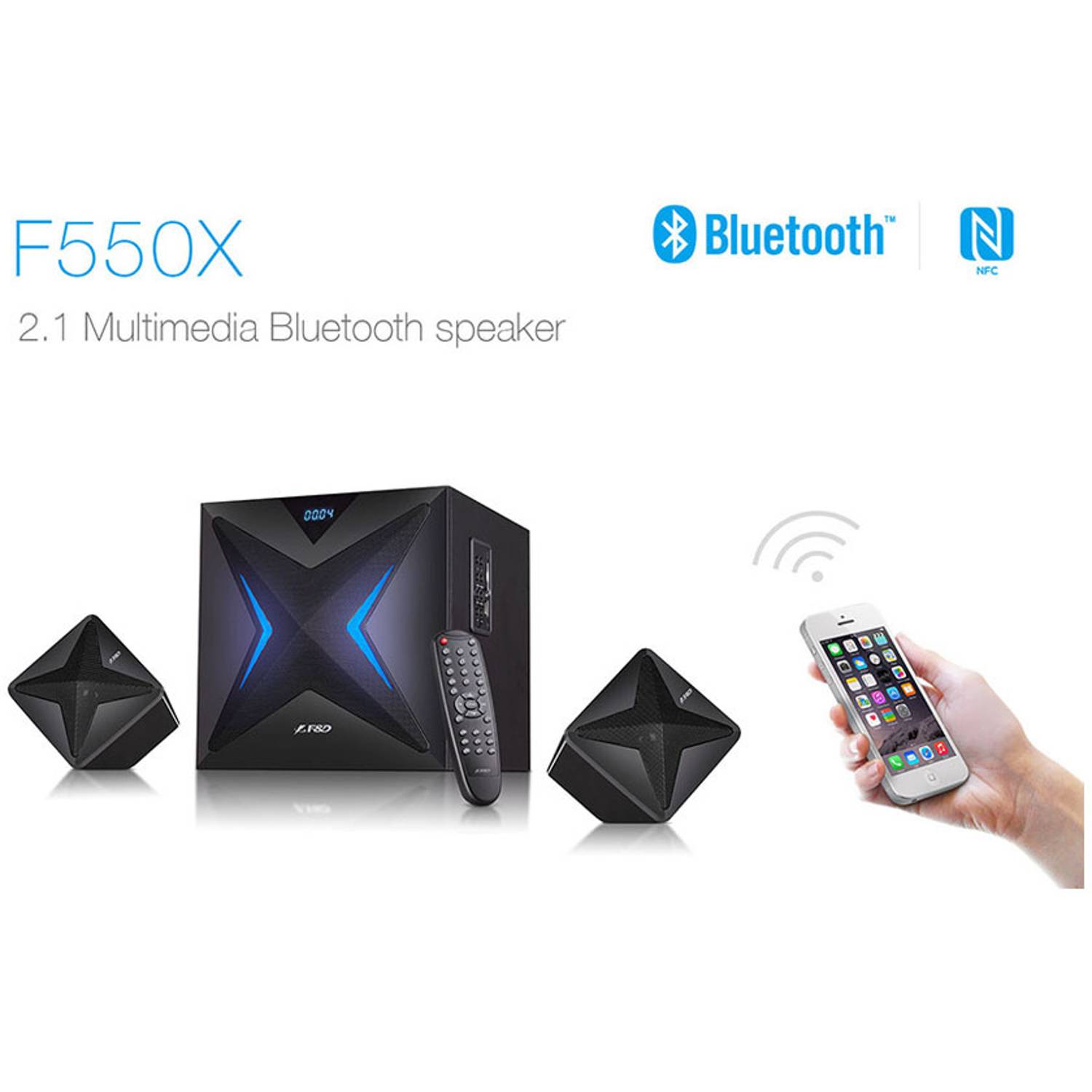 F&D F550X 2.1 Multimedia Bluetooth Speaker Black F&D F550X 2.1 Multimedia Bluetooth Speaker Black