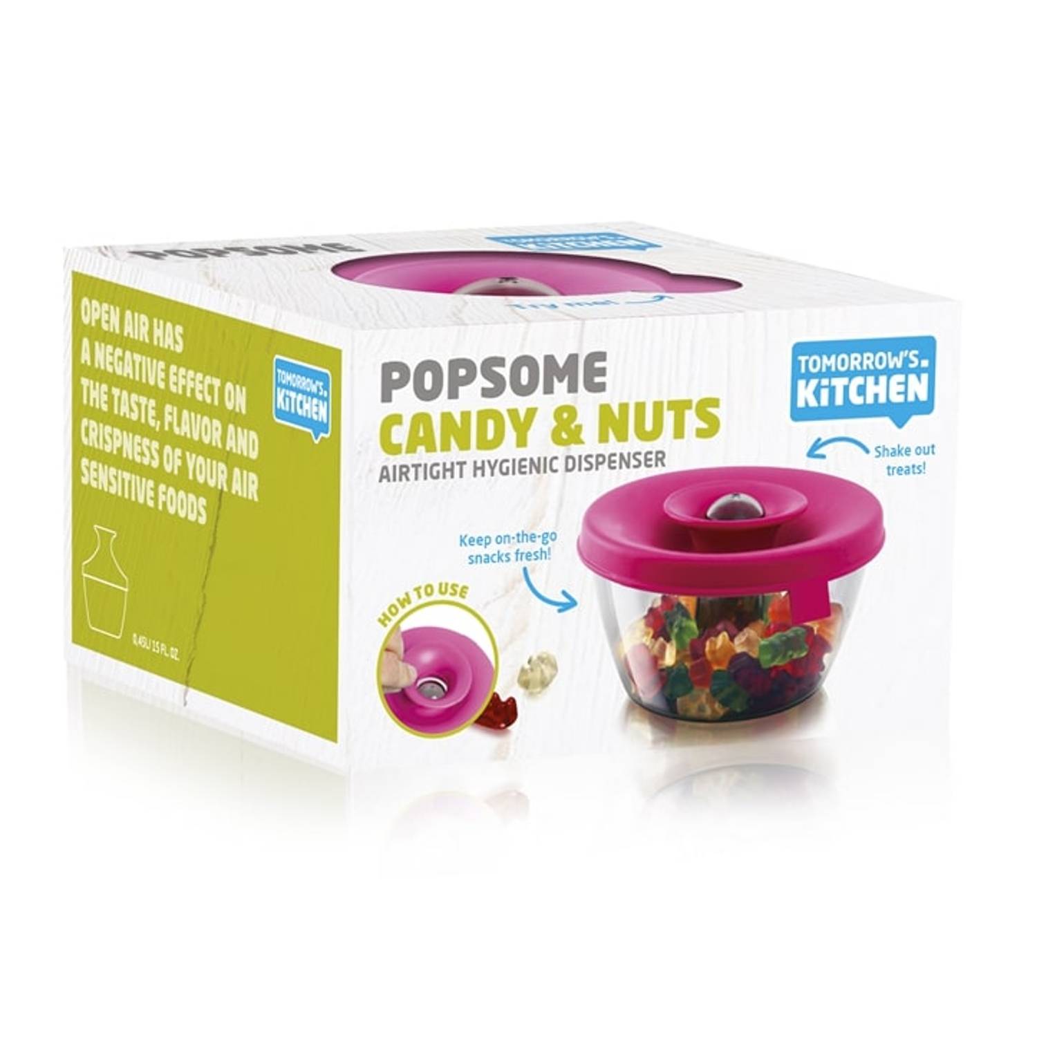 Tomorrow's Kitchen Popsome Candy & Nuts Dispenser Pink Tomorrow's Kitchen Popsome Candy & Nuts Dispenser Pink