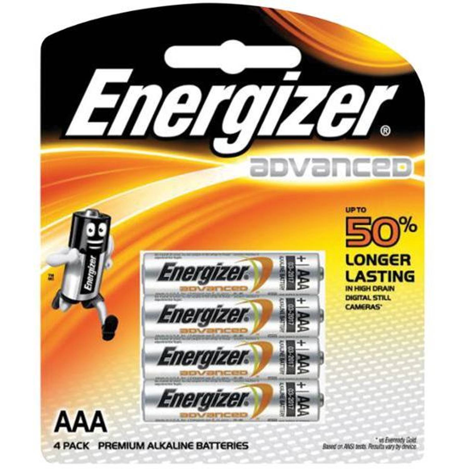 Energizer X92BP4 Advance Alkaline Battery AAA 4pcs Energizer X92BP4 Advance Alkaline Battery AAA 4pcs