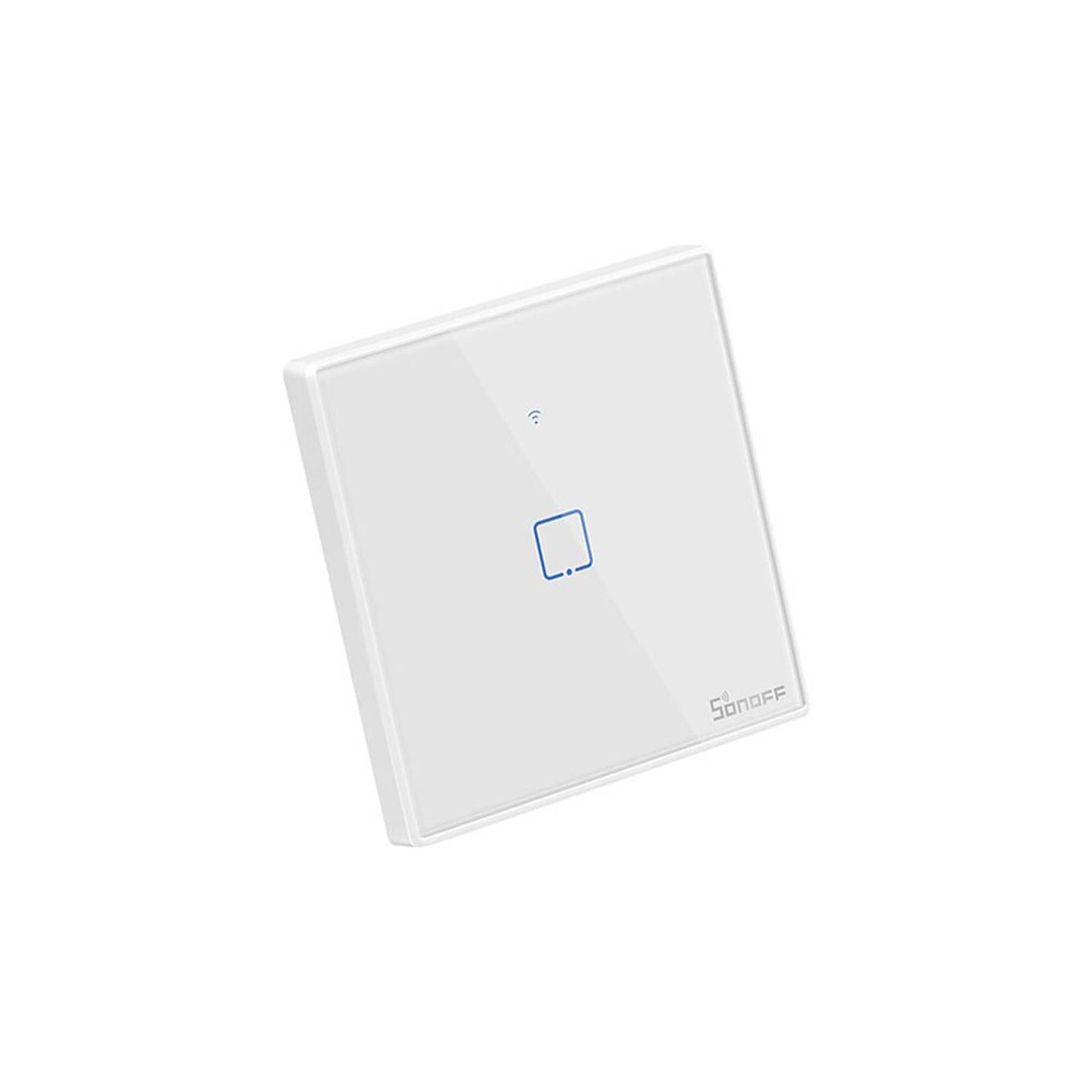 Sonoff T2UK1C-TX UK Plug 1 Gang Way WiFi Smart Touch Light Switch with Glass Panel White Sonoff T2UK1C-TX UK Plug 1 Gang Way WiFi Smart Touch Light Switch with Glass Panel White