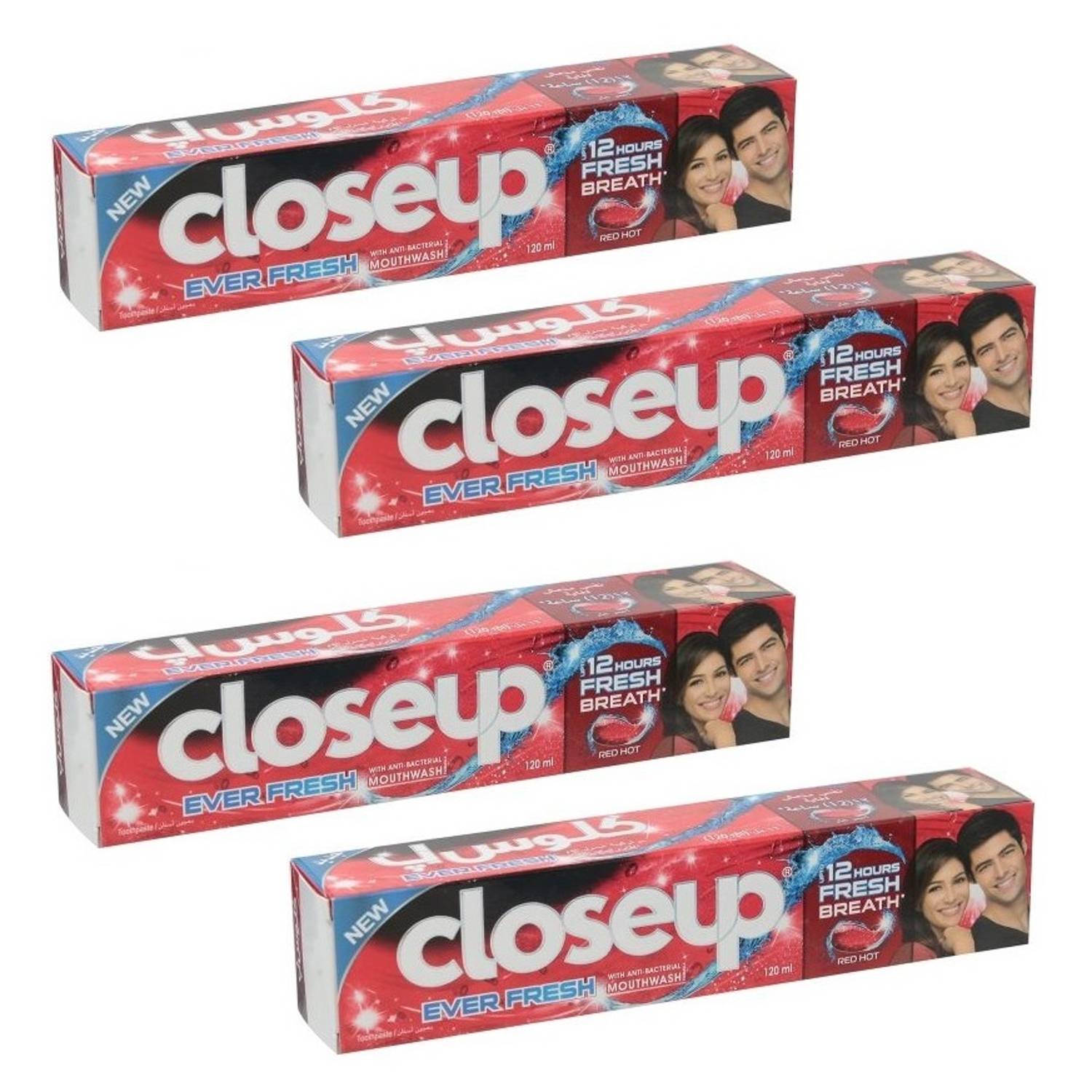 Closeup Red Hot Toothpaste 4 x 120ml Pack Closeup Red Hot Toothpaste 4 x 120ml Pack
