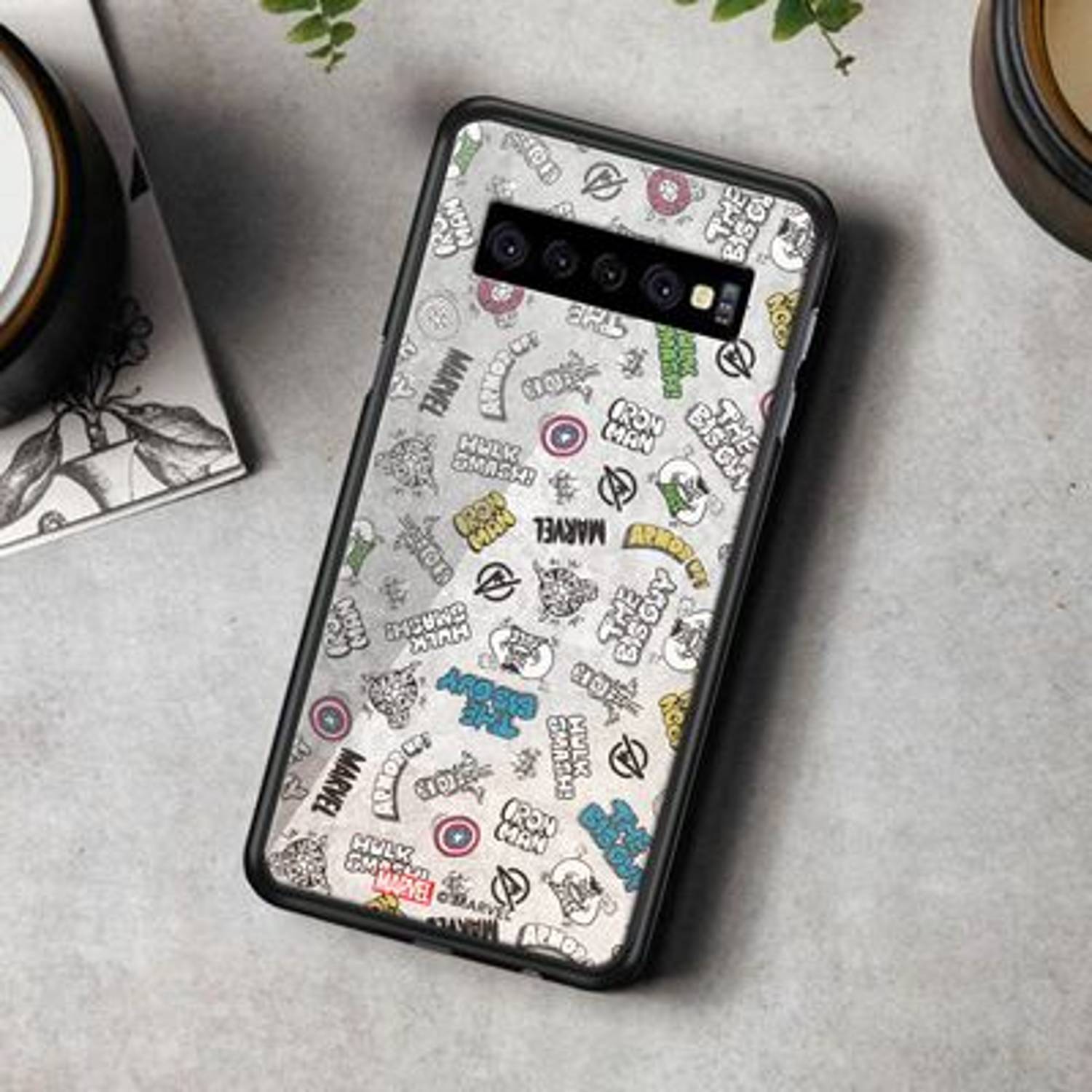 Marvel Avengers Cartoon Designs Samsung S10 Cover Marvel Avengers Cartoon Designs Samsung S10 Cover