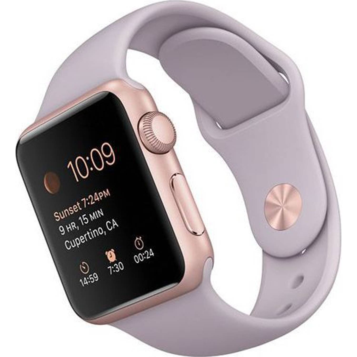 Apple Watch Sport - 38mm Rose Gold Aluminium Case with Lavender Sport Band Apple Watch Sport - 38mm Rose Gold Aluminium Case with Lavender Sport Band