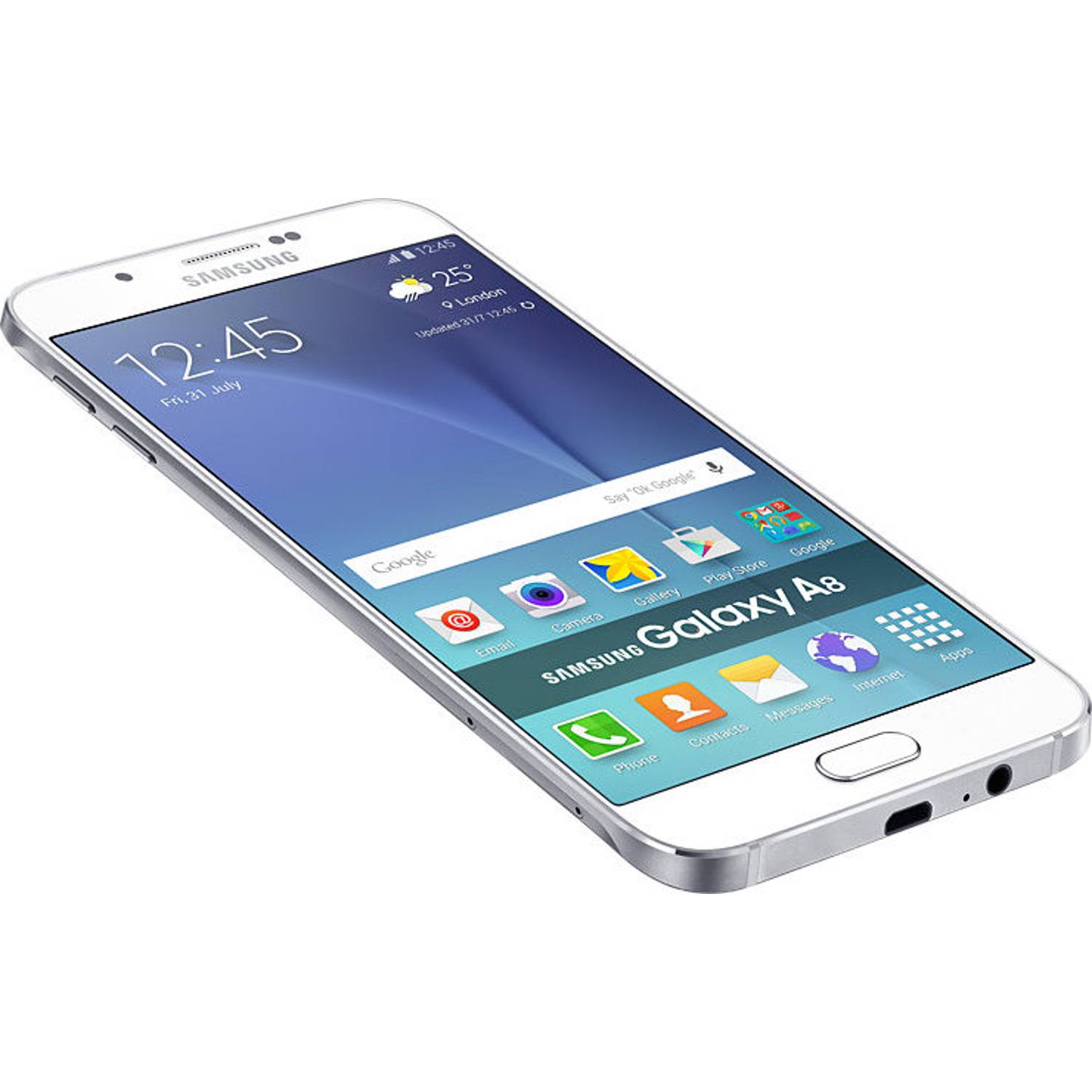 سامسونج جلاكسي إيه 8 هاتف ذكي أبيض سامسونج جلاكسي إيه 8 هاتف ذكي أبيض