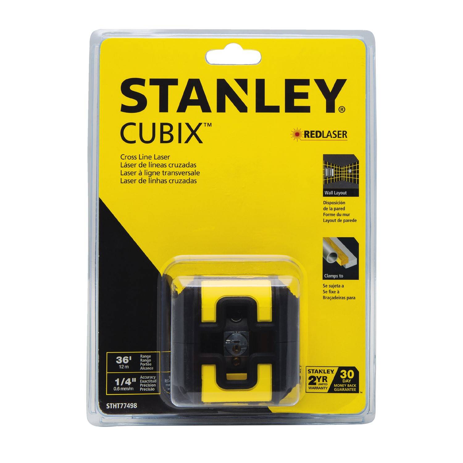 Stanley Cubix Red Beam Cross Line Laser Level STHT77498-1 Stanley Cubix Red Beam Cross Line Laser Level STHT77498-1