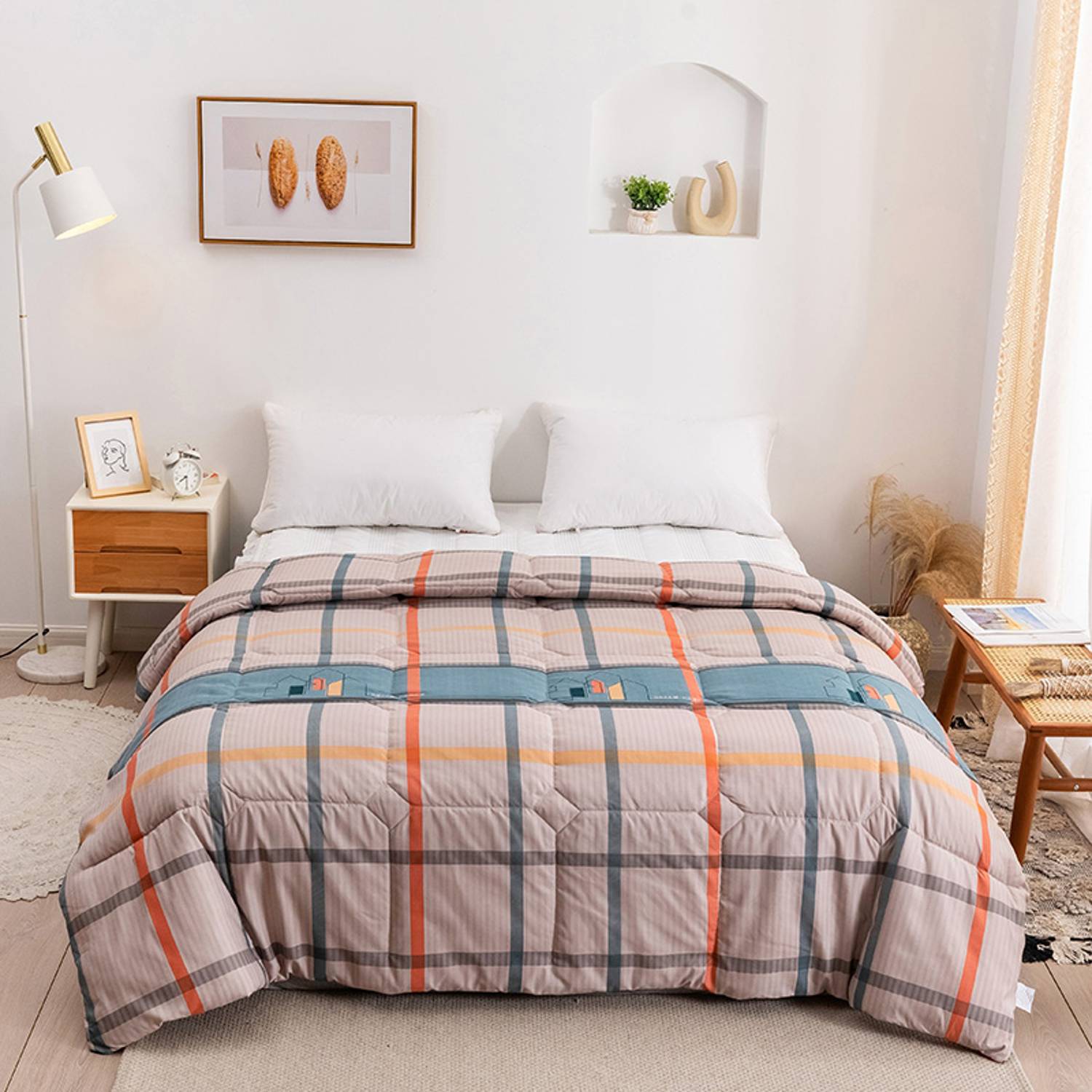 RISHAHOME King Size Comforter (220x240 cm) Smalt Blue 2202401SBL RISHAHOME King Size Comforter (220x240 cm) Smalt Blue 2202401SBL