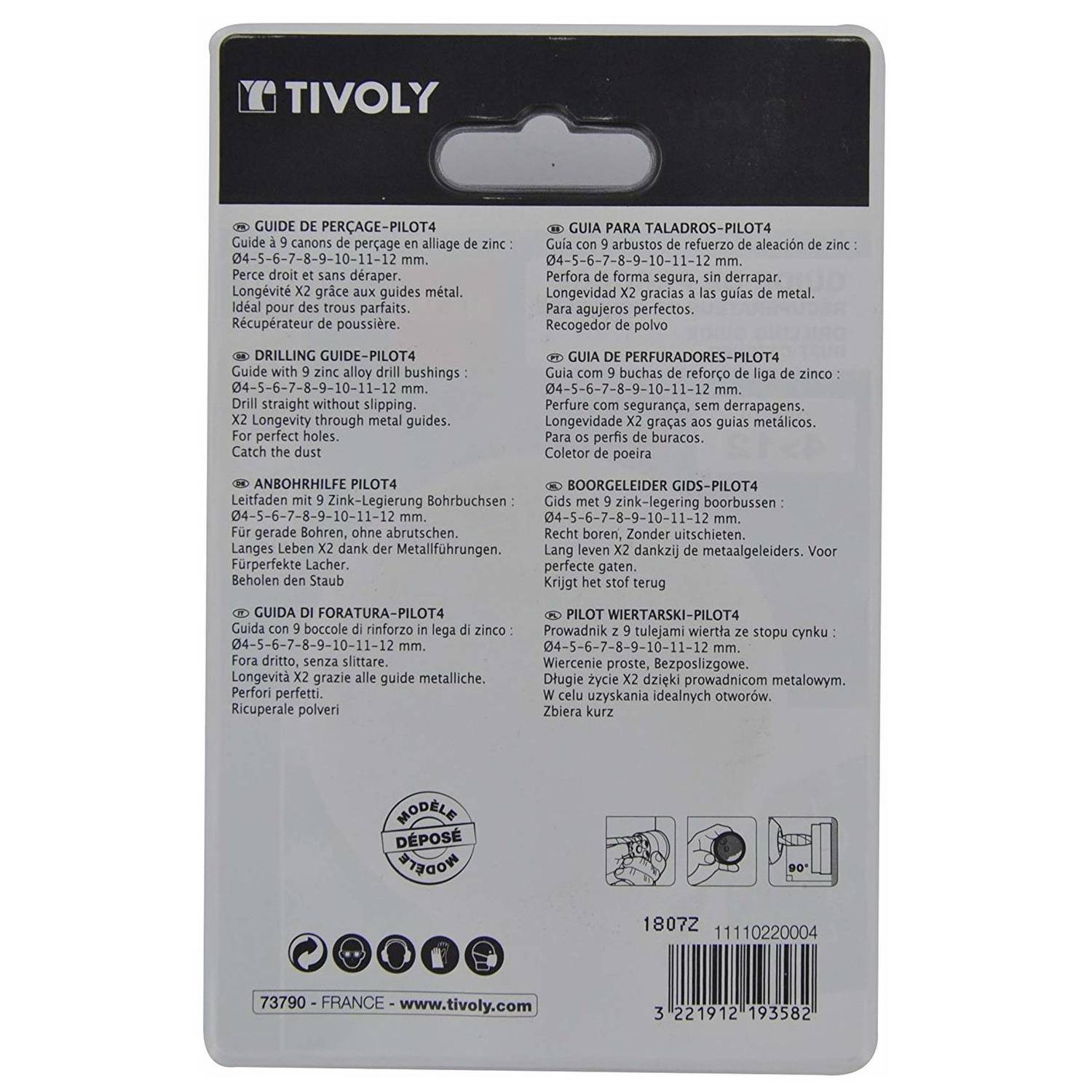 Tivoly Pilot 4 Drilling Guide Round Blue 11110220004 Tivoly Pilot 4 Drilling Guide Round Blue 11110220004