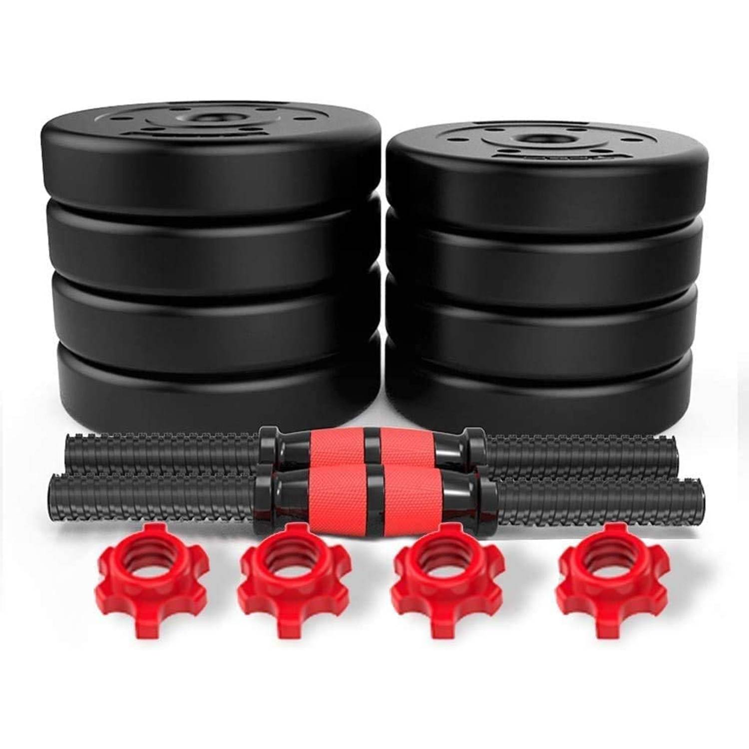 Ultimax Dumbbell And Barbell Set Weightlifting Fitness Black Cement Steel Rubber Adjustable Dumbbell With Connecting Rod/barbell Set 2 In 1-20kg Ultimax Dumbbell And Barbell Set Weightlifting Fitness Black Cement Steel Rubber Adjustable Dumbbell With Connecting Rod/barbell Set 2 In 1-20kg