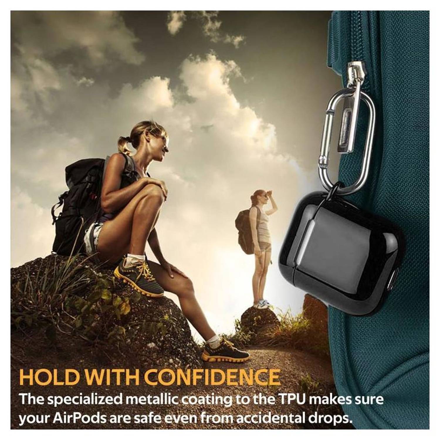 Promate NEONCASE Neon Case For Airpods - Black Promate NEONCASE Neon Case For Airpods - Black